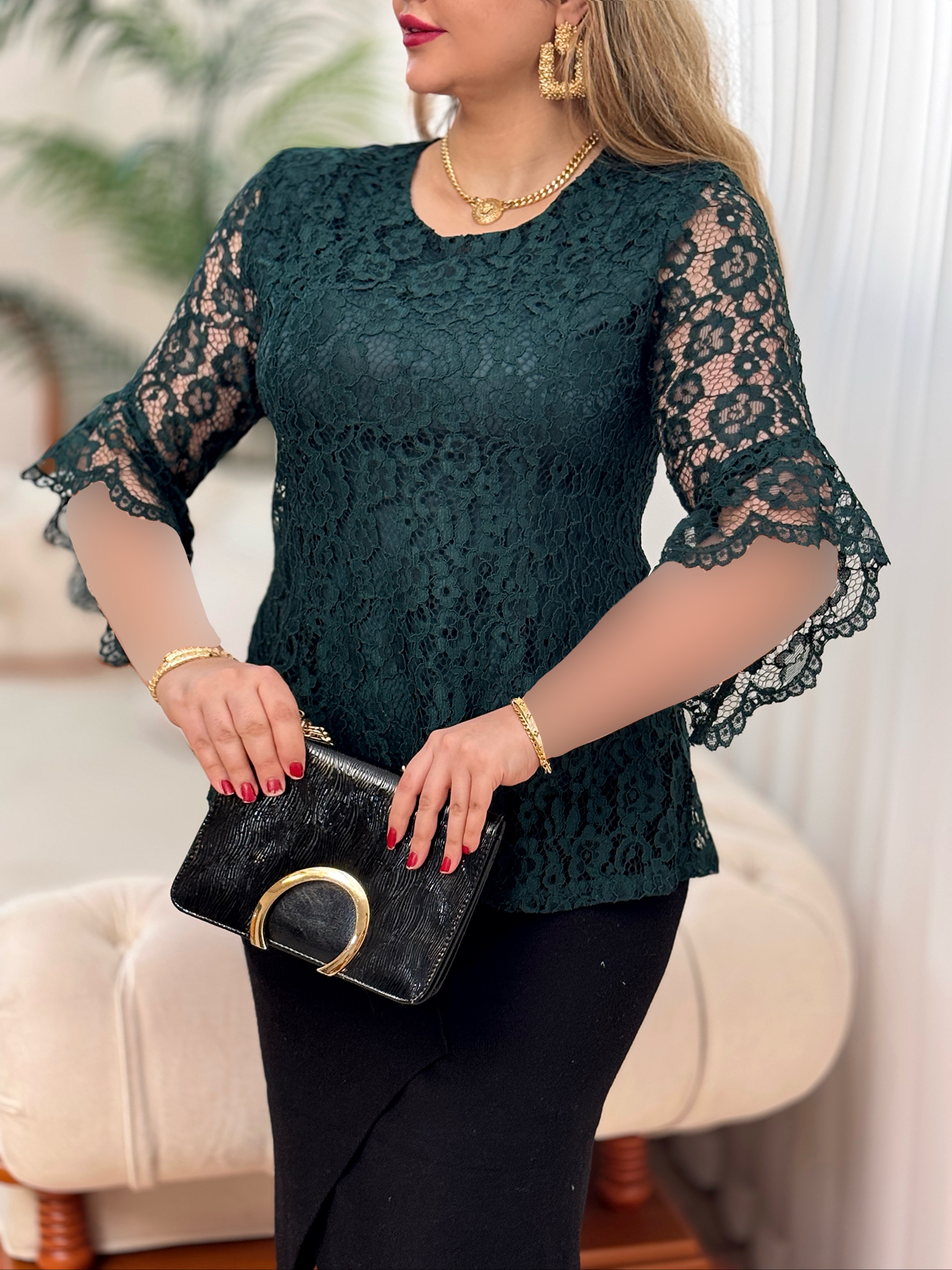 شومیز دانتل و گیپور 2781