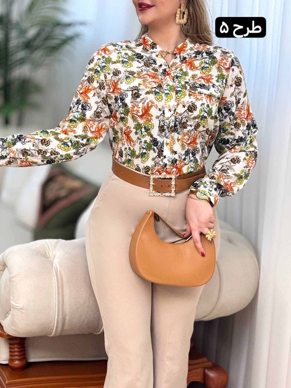 شومیز کرپ یاسمینا 2805