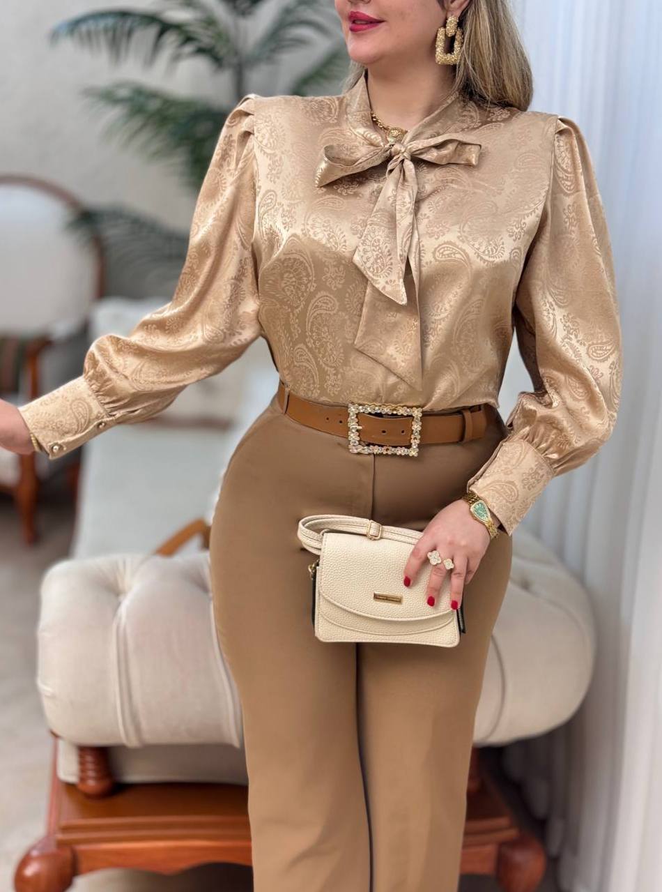 شومیز ساتن ترنج 2827