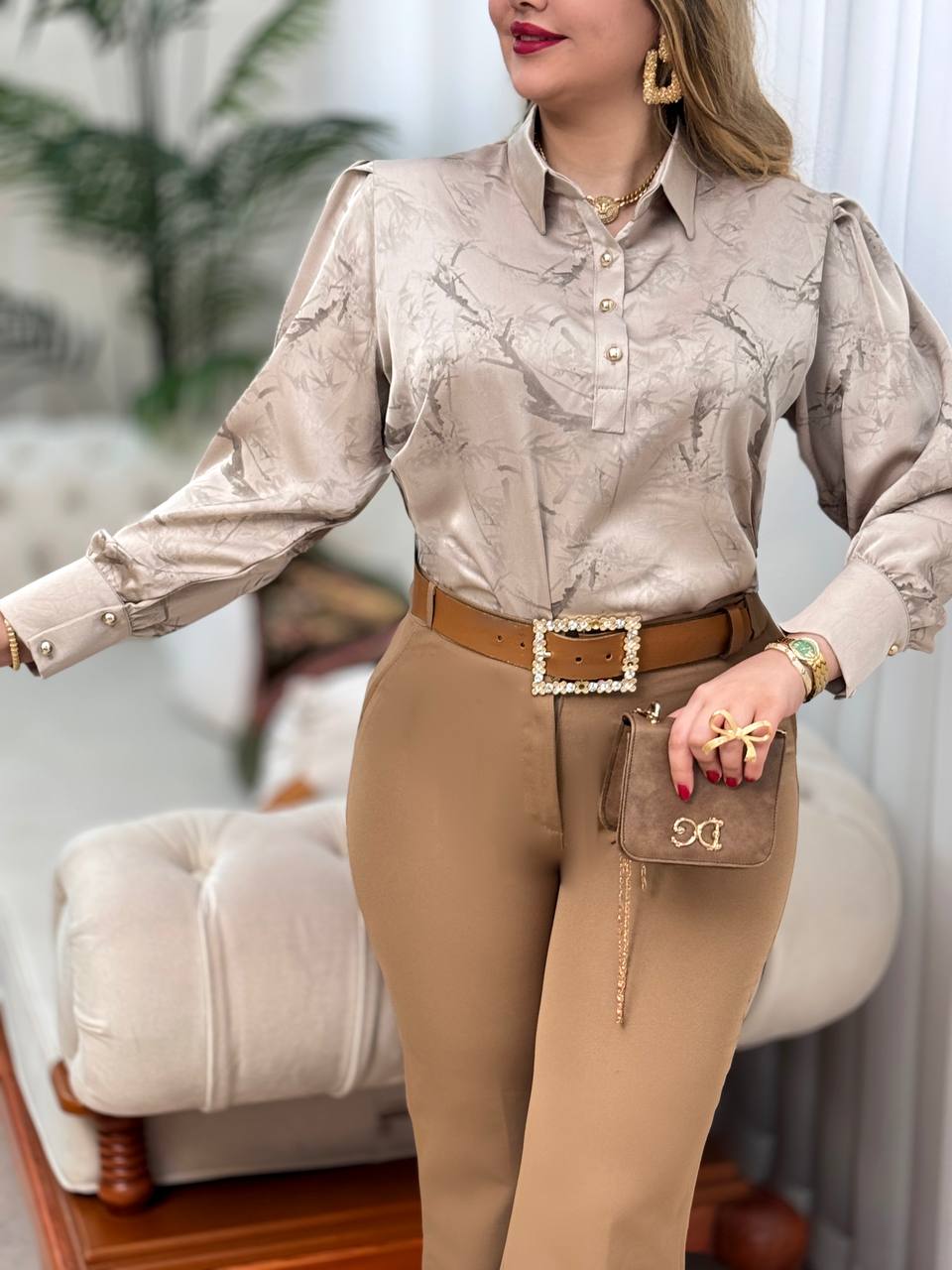 شومیز ساتن منیژه 2831