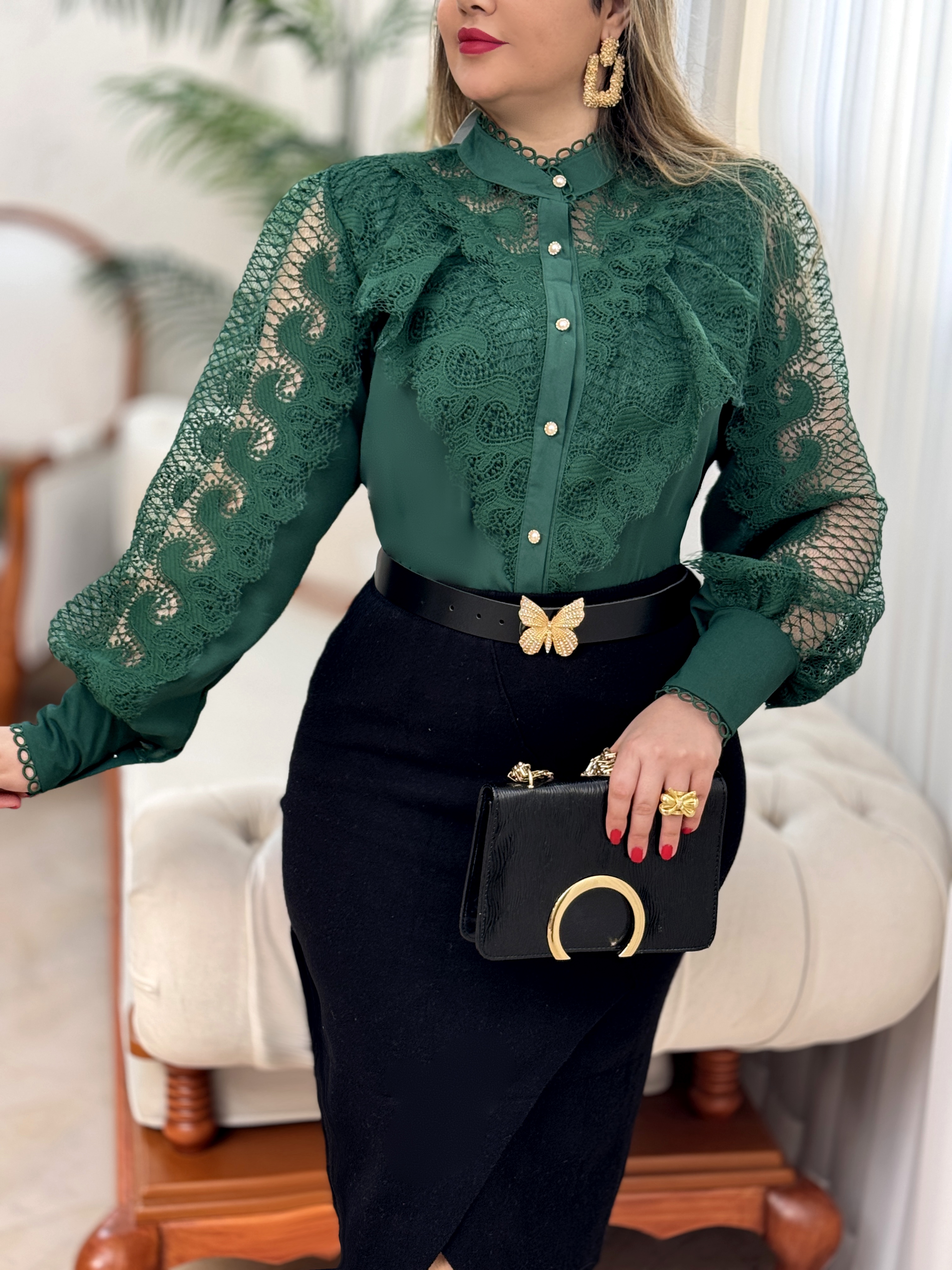 شومیز دانتل لیان 2843