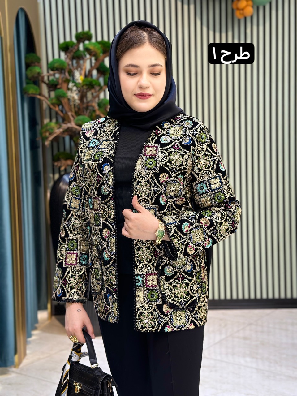 مانتو مخمل سوزندوزی