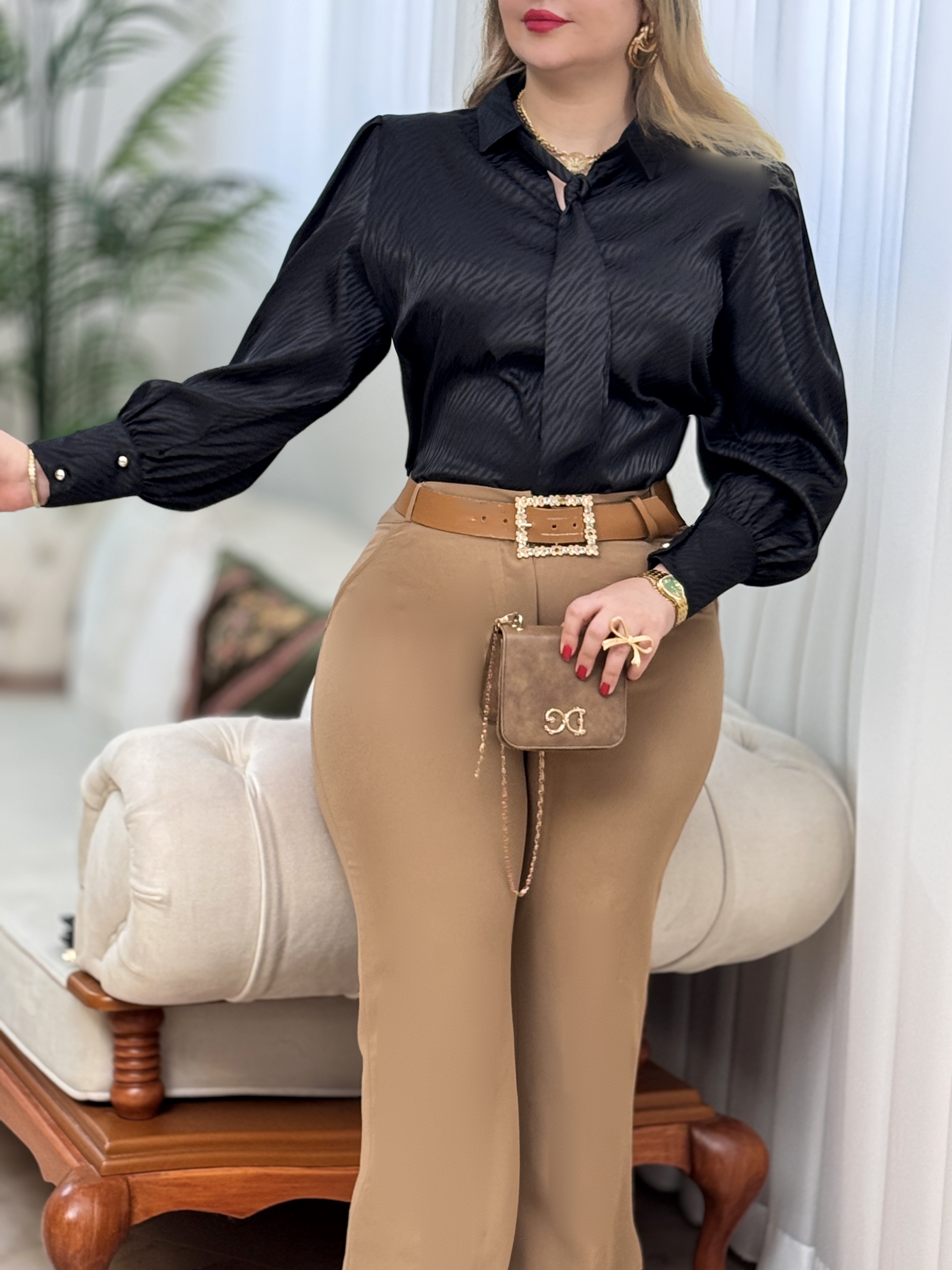 شومیز ساتن شکیلا 2853