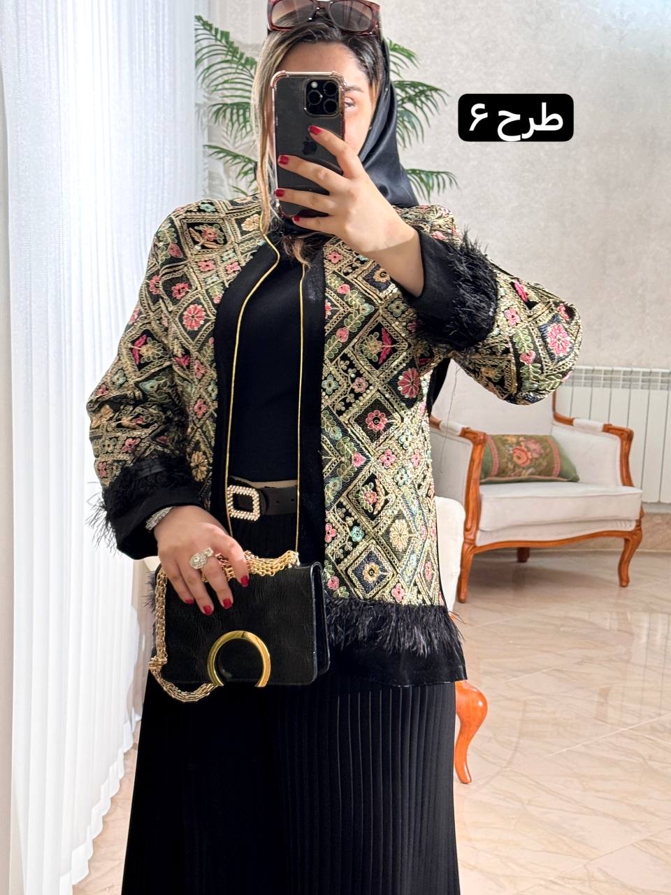 مانتو مخمل سوزندوزی