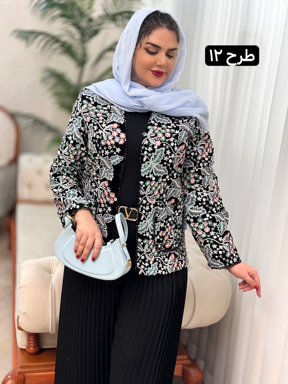 مانتو مخمل سوزندوزی