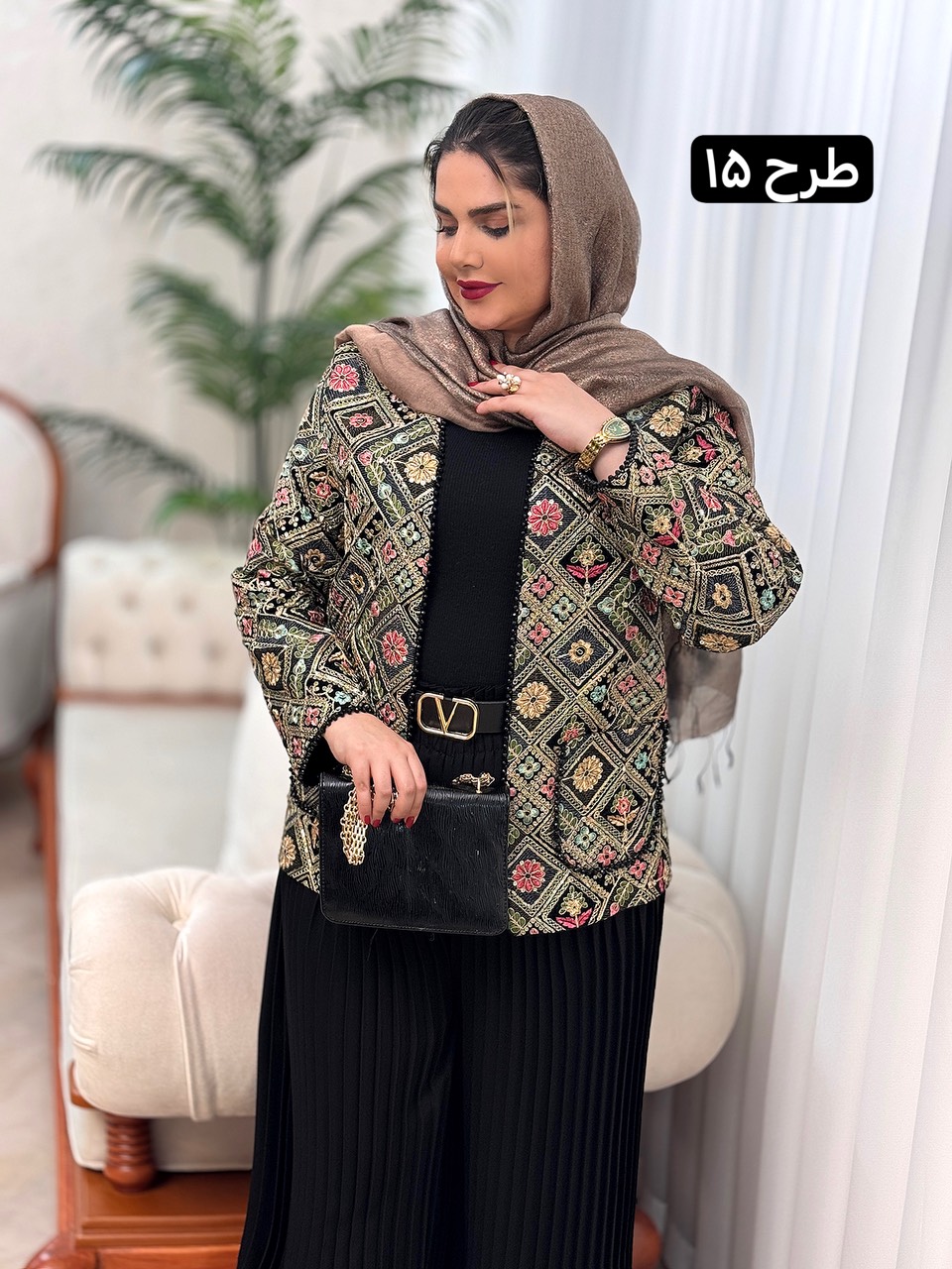 مانتو مخمل سوزندوزی