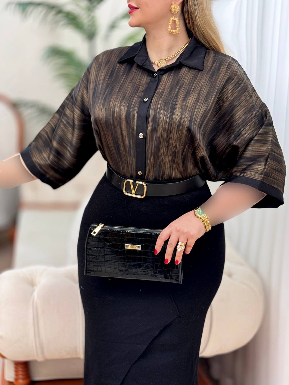 شومیز ساتن پریوش 2875