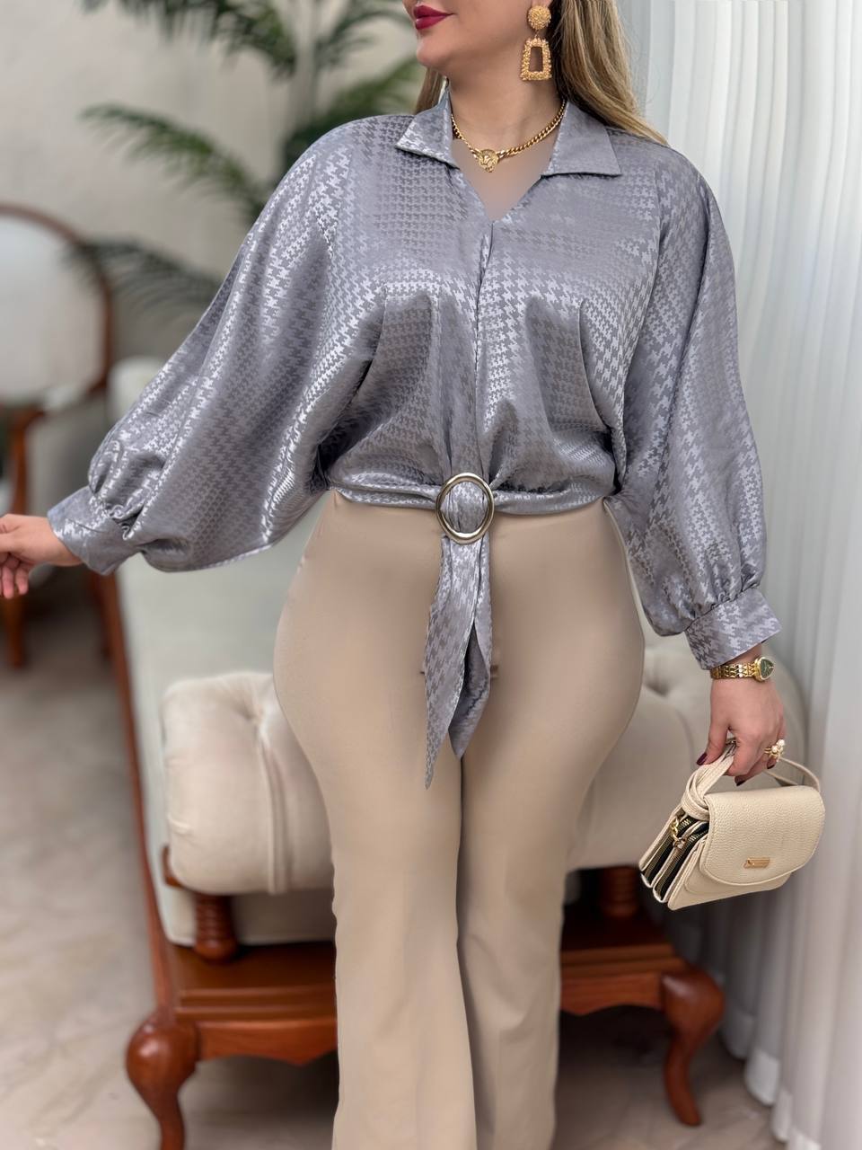 شومیز ساتن پارمیس 2887