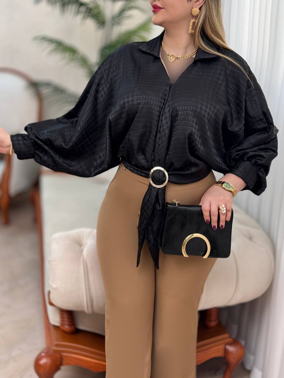 شومیز ساتن پارمیس 2887