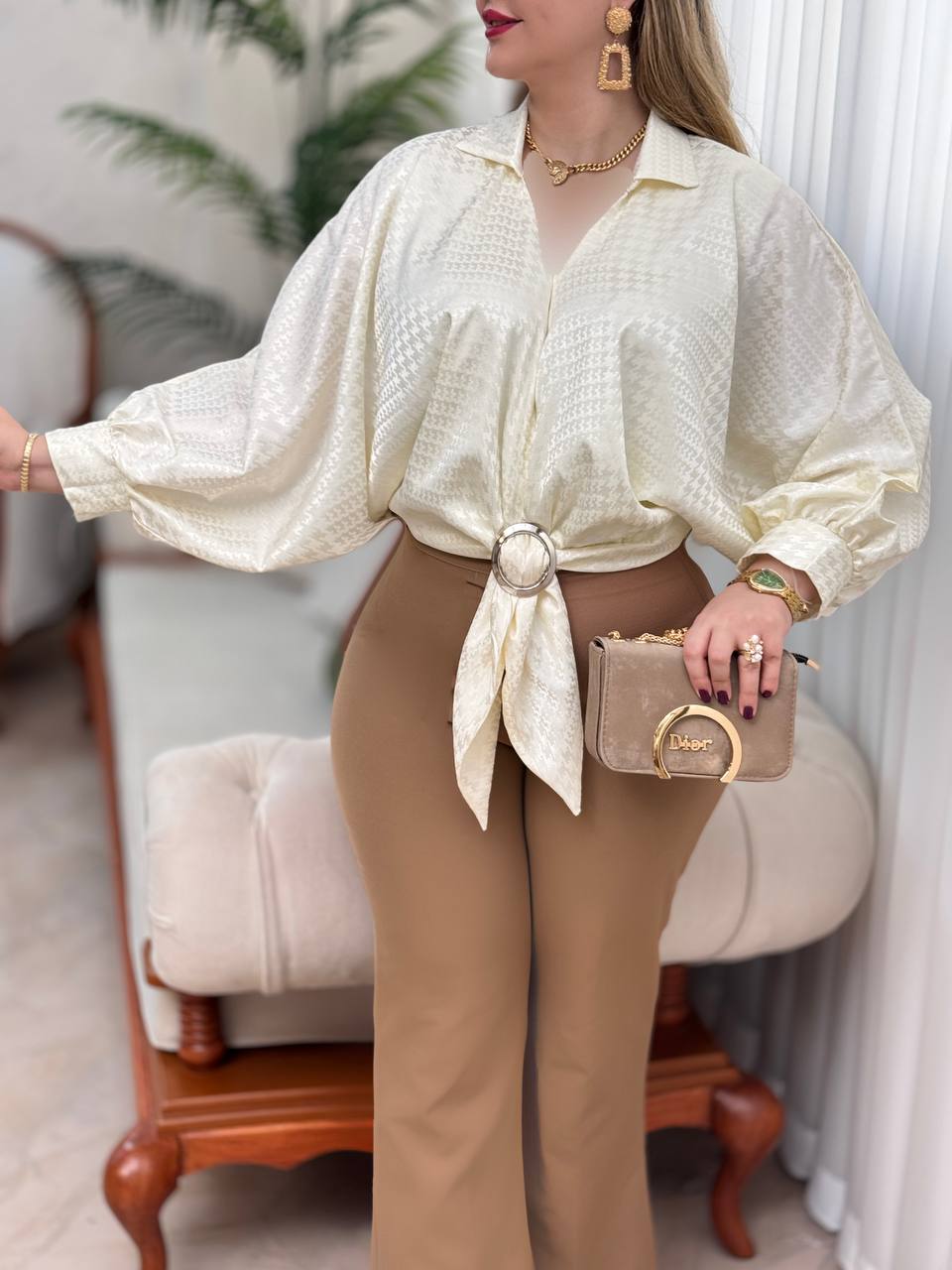 شومیز ساتن پارمیس 2887