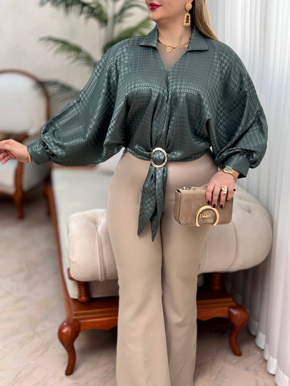 شومیز ساتن پارمیس 2887