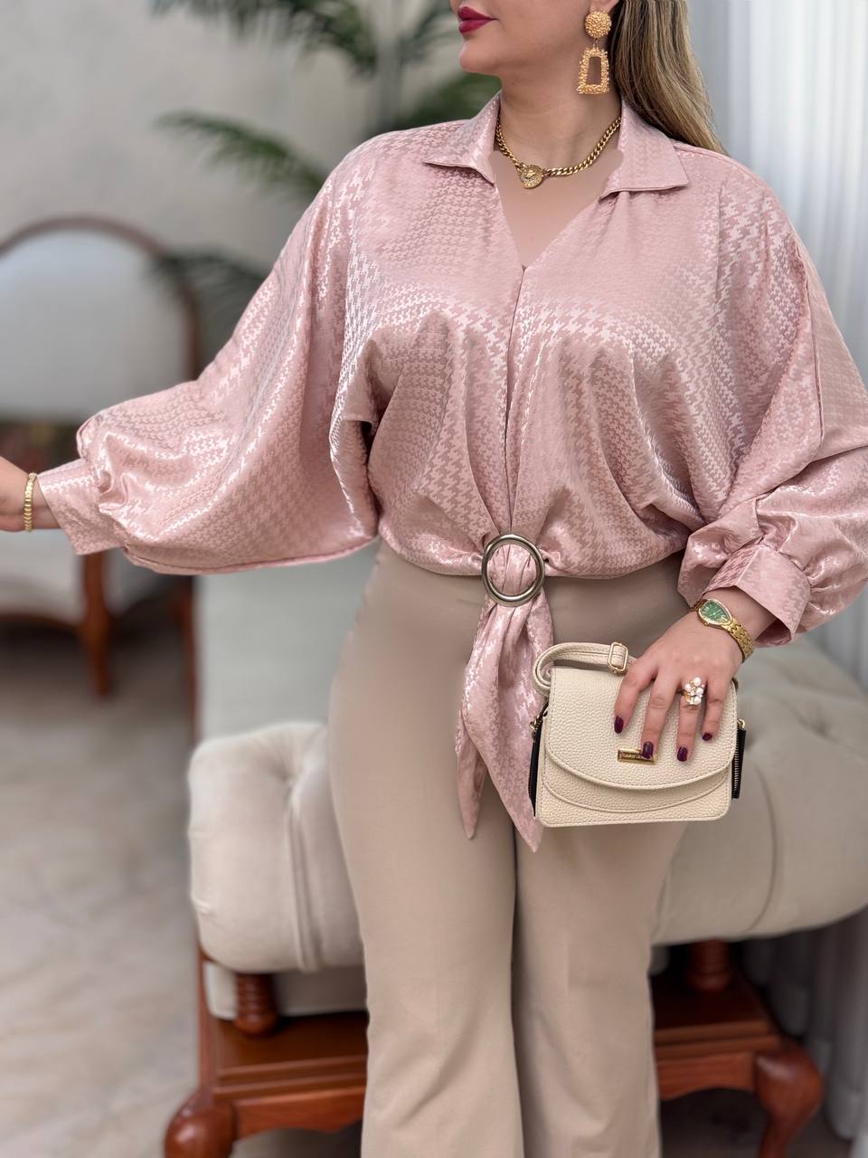 شومیز ساتن پارمیس 2887