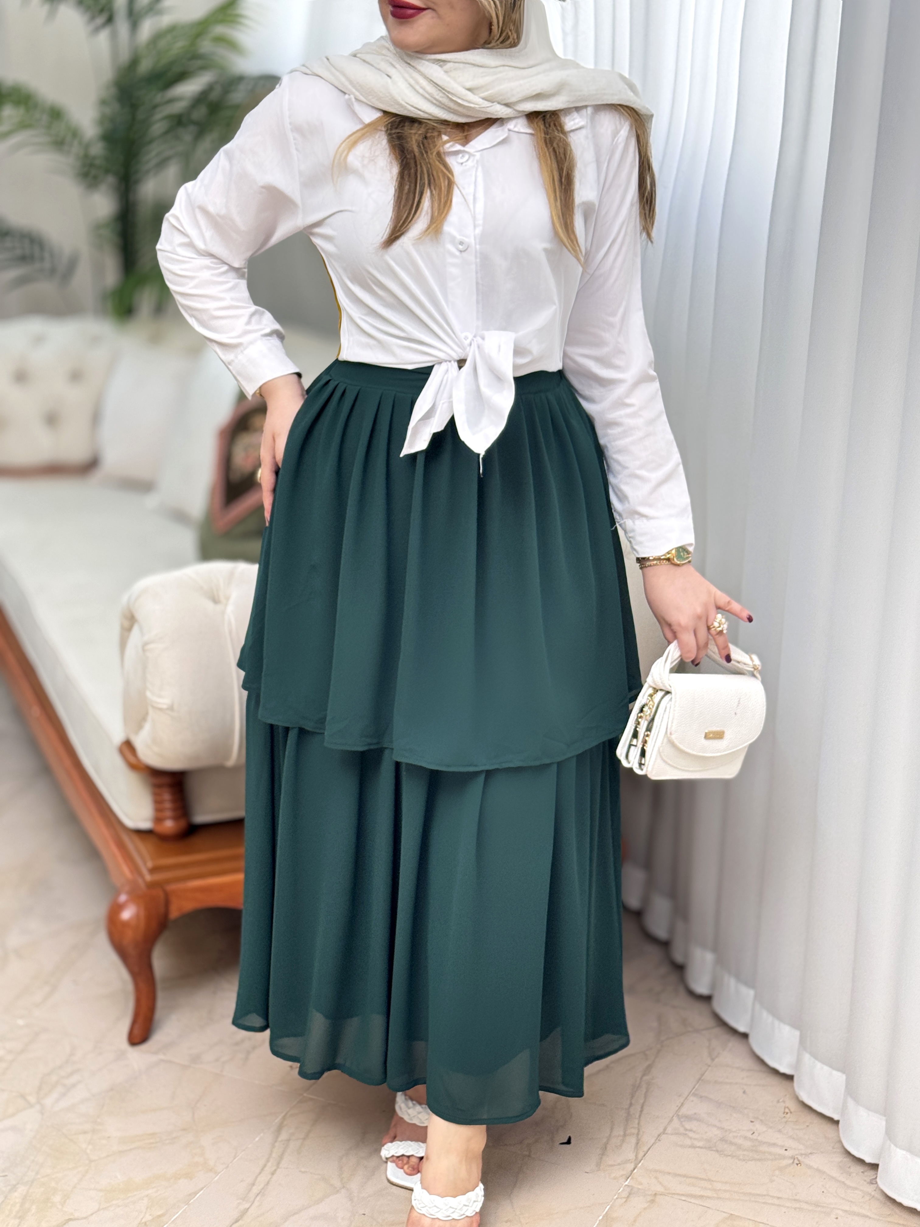 دامن حریر طبقه ای 2891