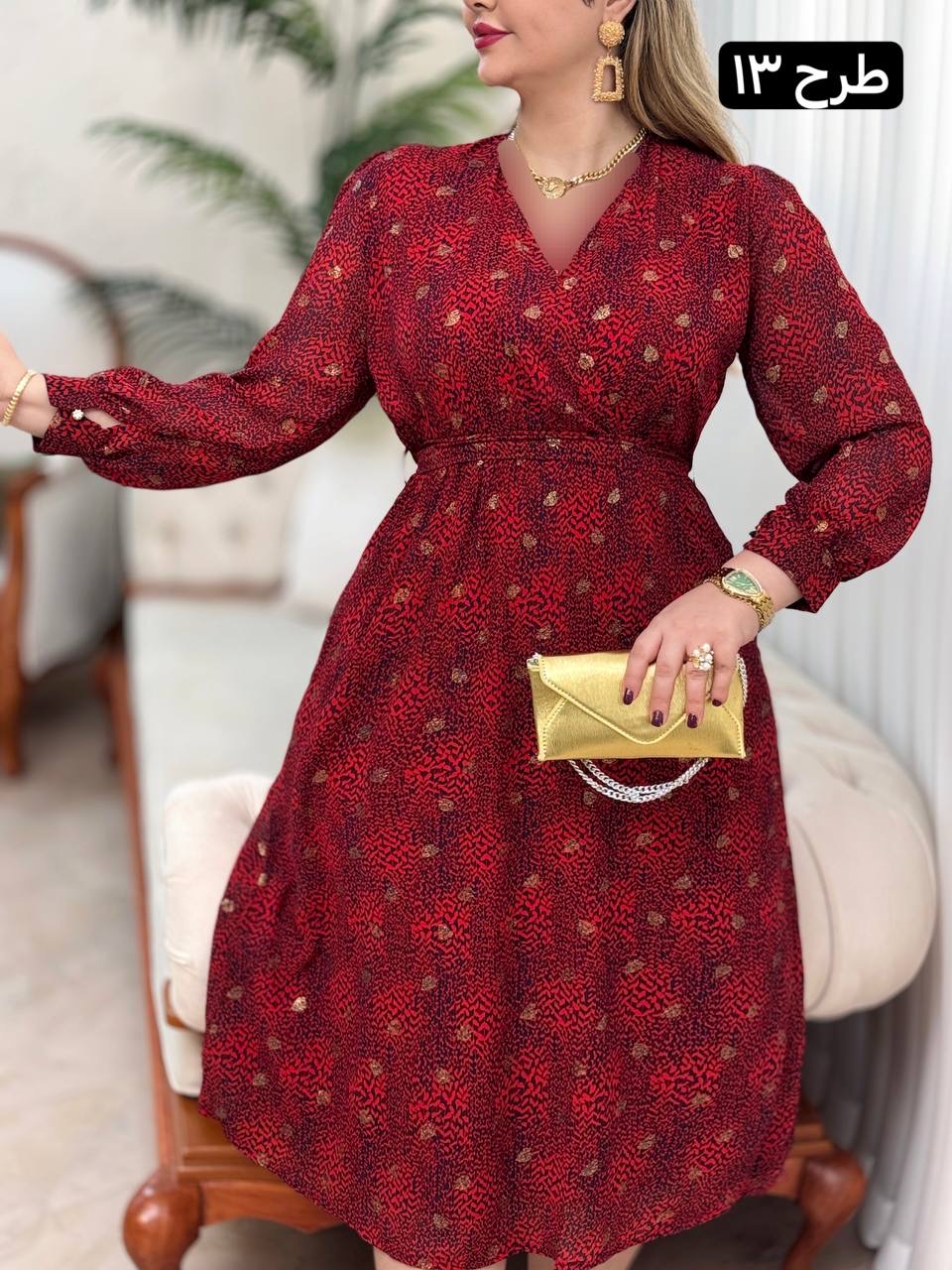 پیراهن چپ و راستی طرحدار 2792