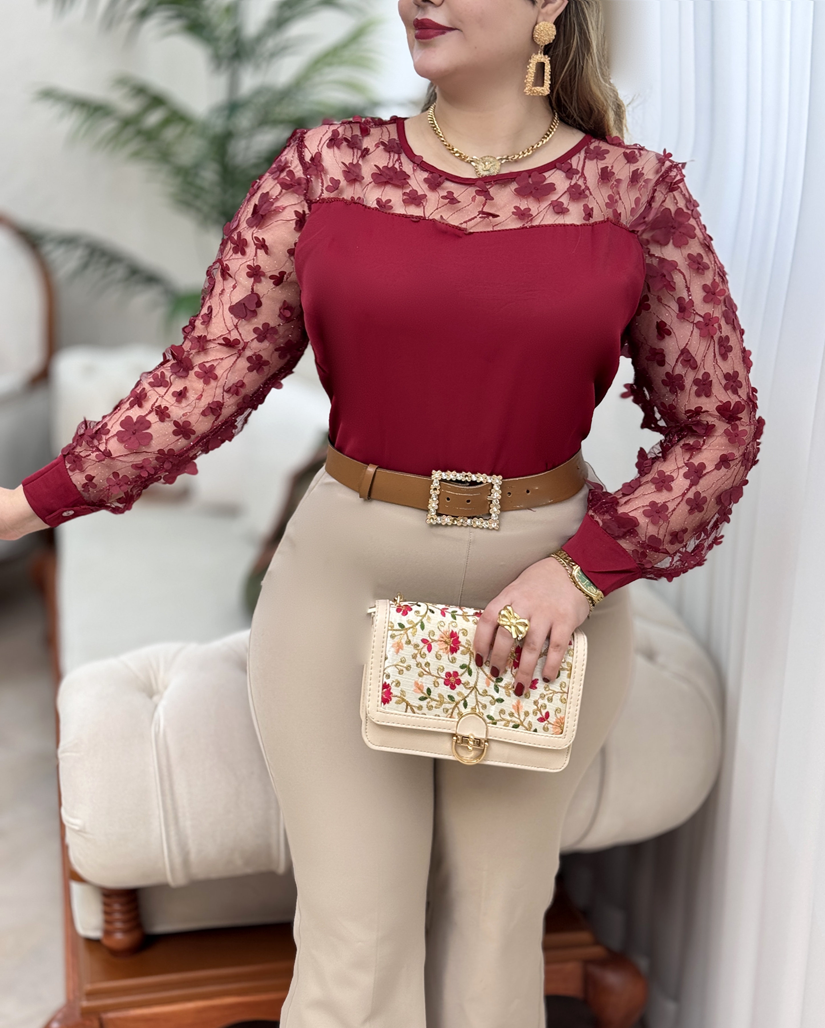 شومیز دانتل یاسمین‌2903