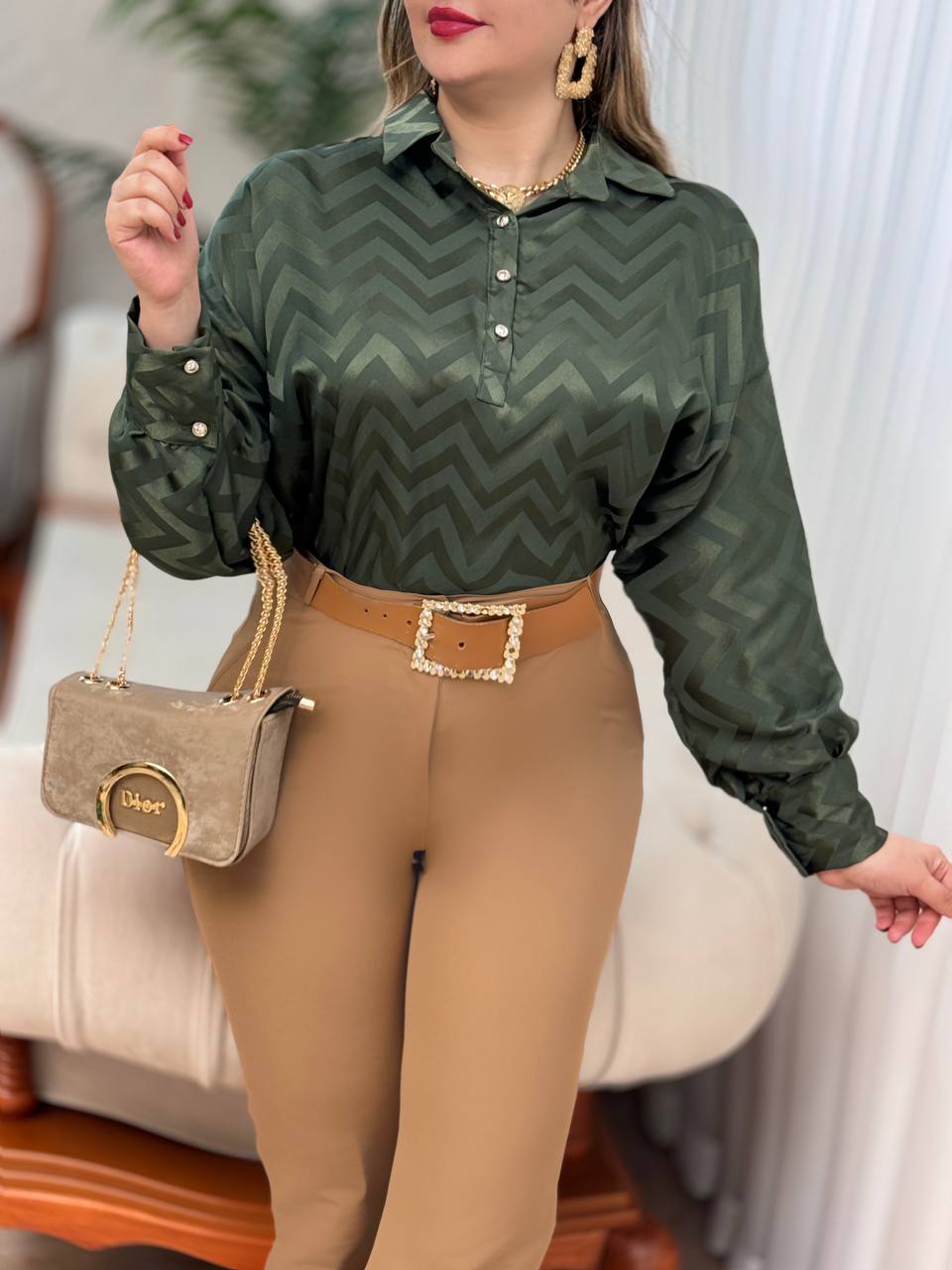 شومیز ساتن افسر 2923