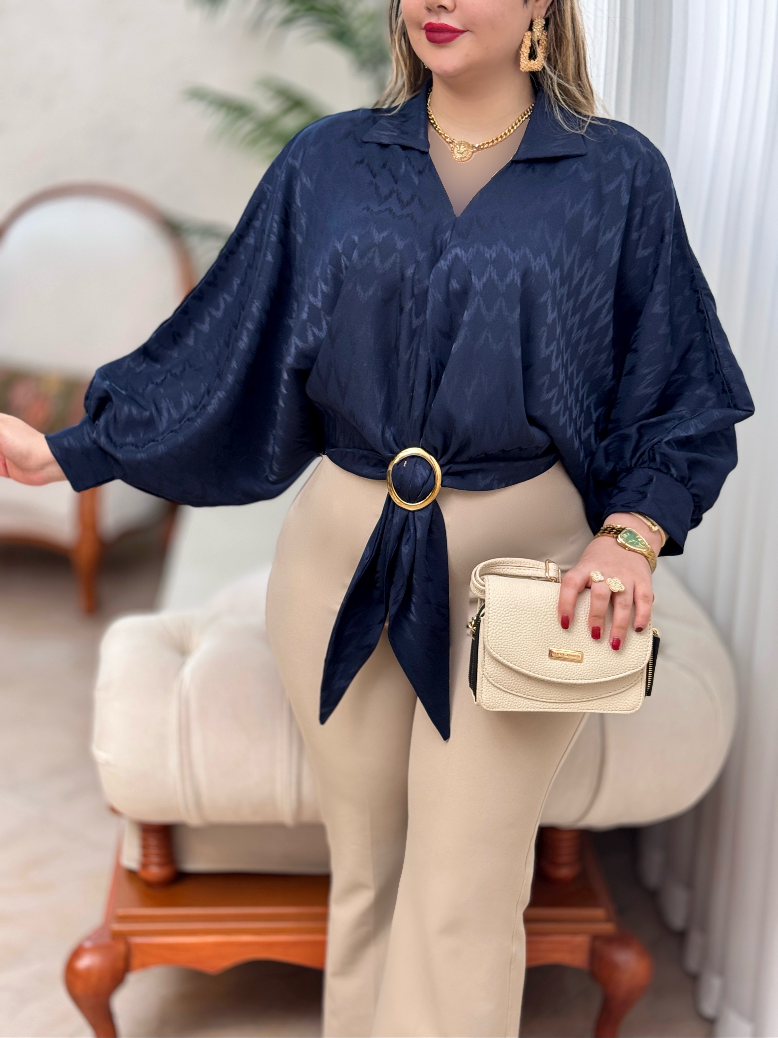 شومیز جلو حلقه زیگزاگ 2924
