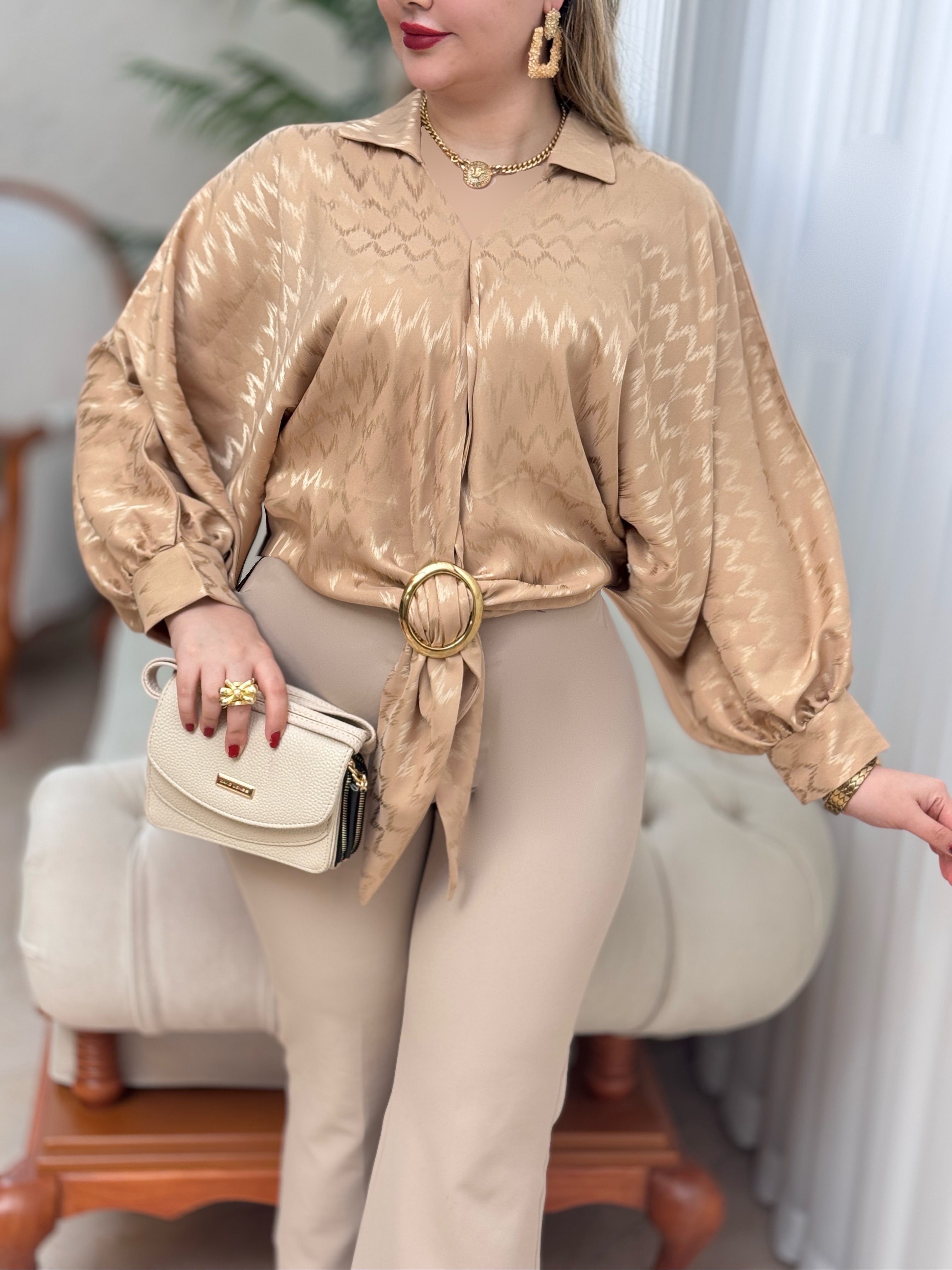 شومیز جلو حلقه زیگزاگ 2924