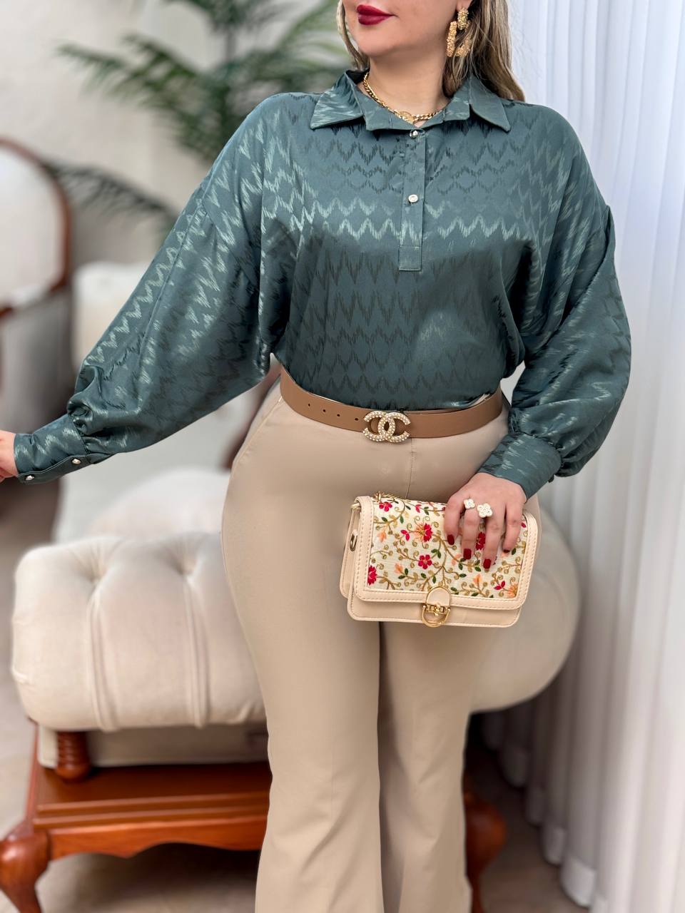 شومیز ساتن ناهید 2927