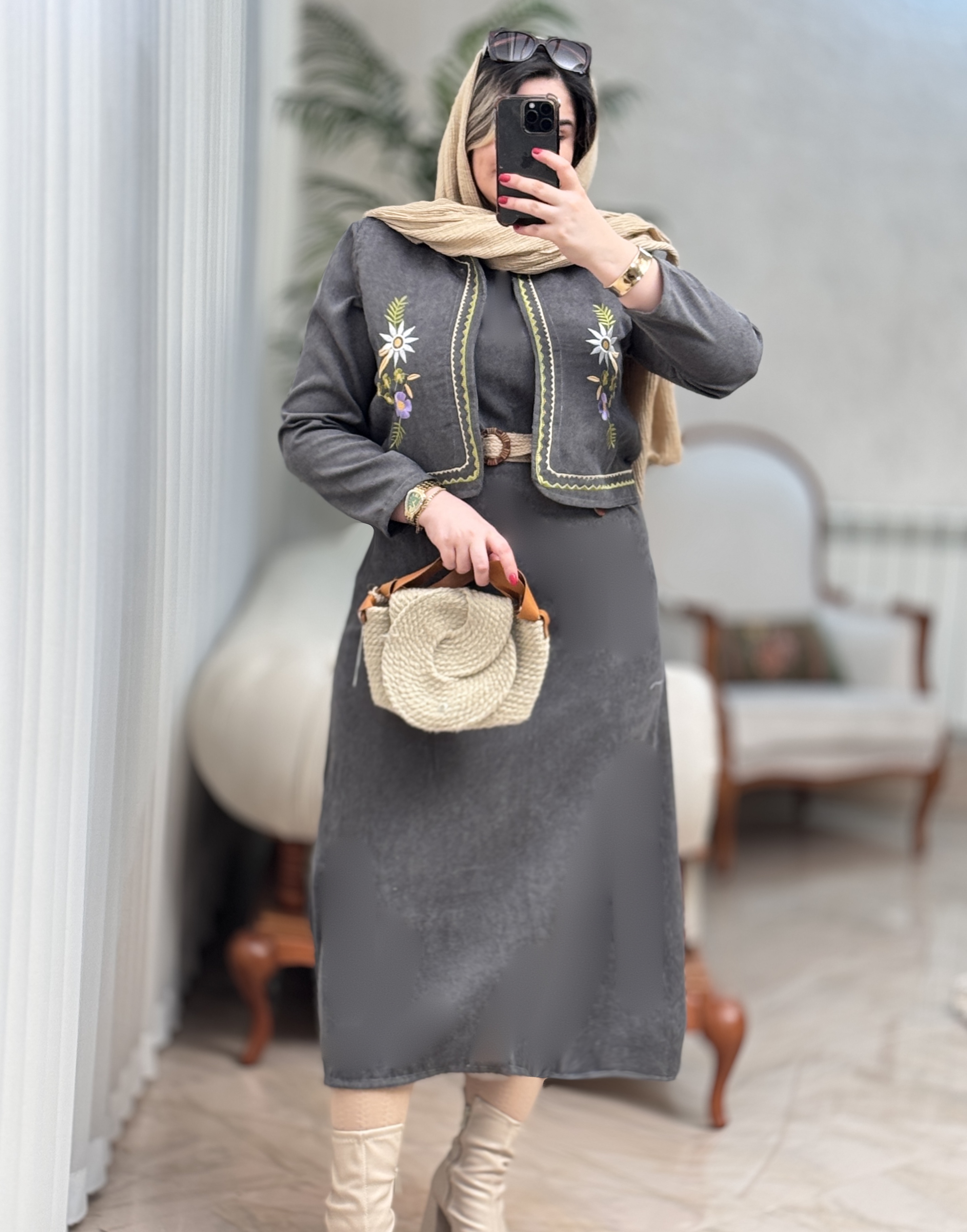 ست کبریتی گلدوزی 2928