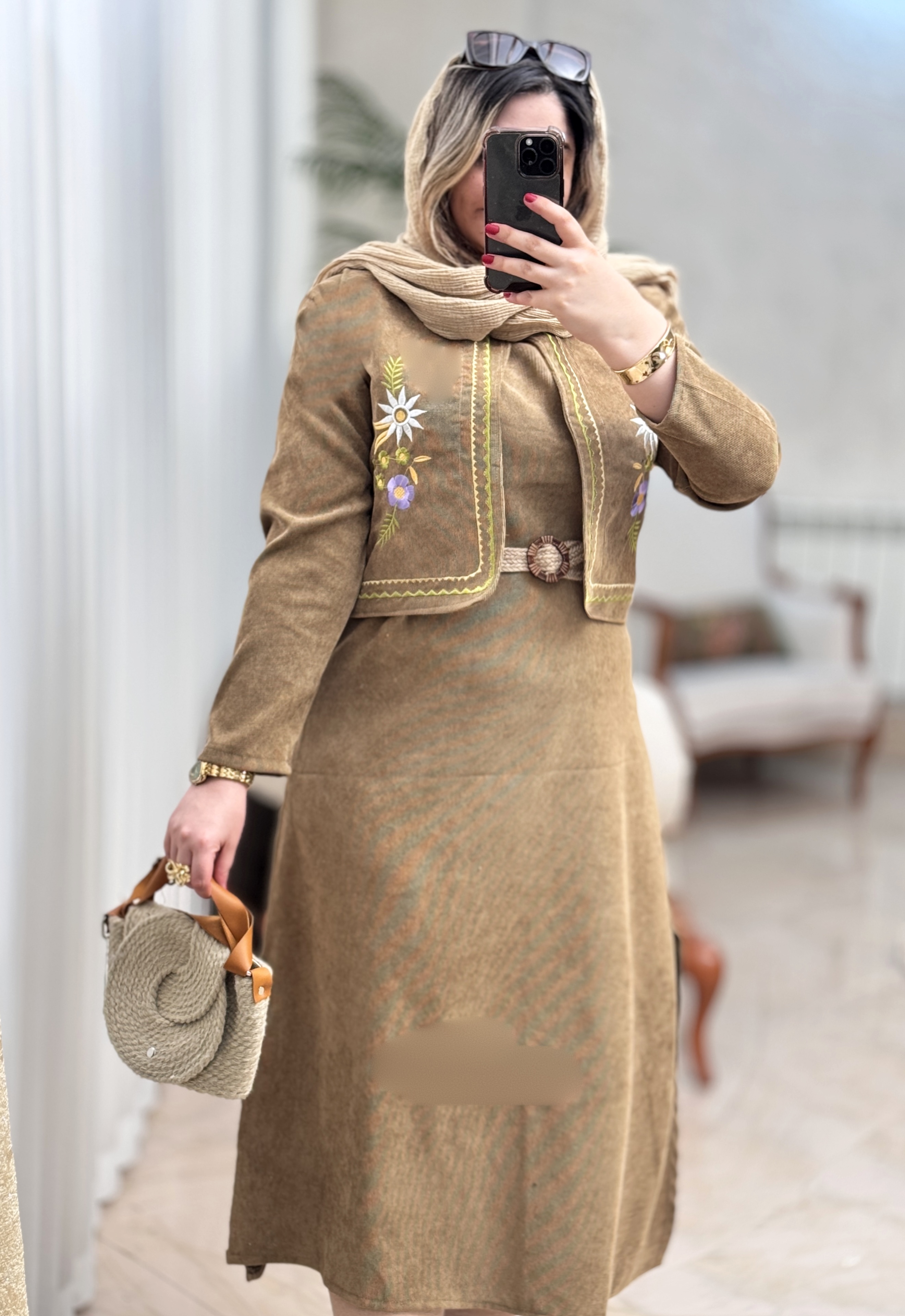 ست کبریتی گلدوزی 2928