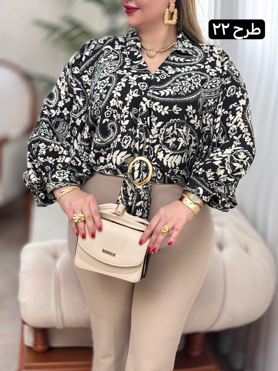 شومیز الیزه حلقه ای 2763