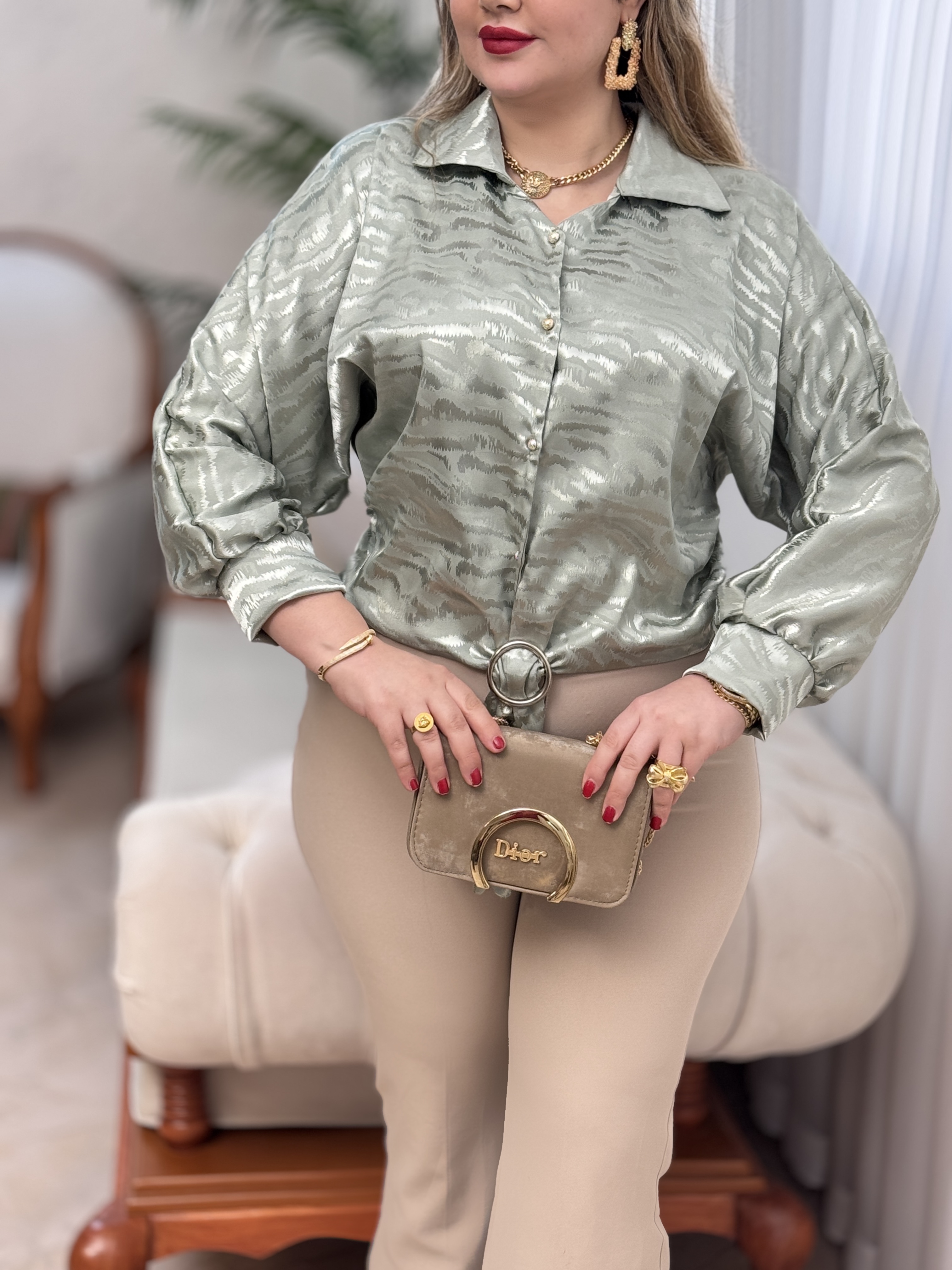 شومیز ساتن رکسانا 2942