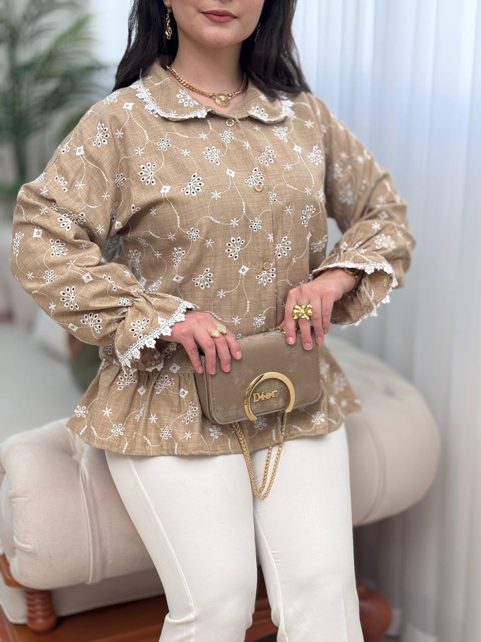 شومیز گلدوزی نازگل 2946