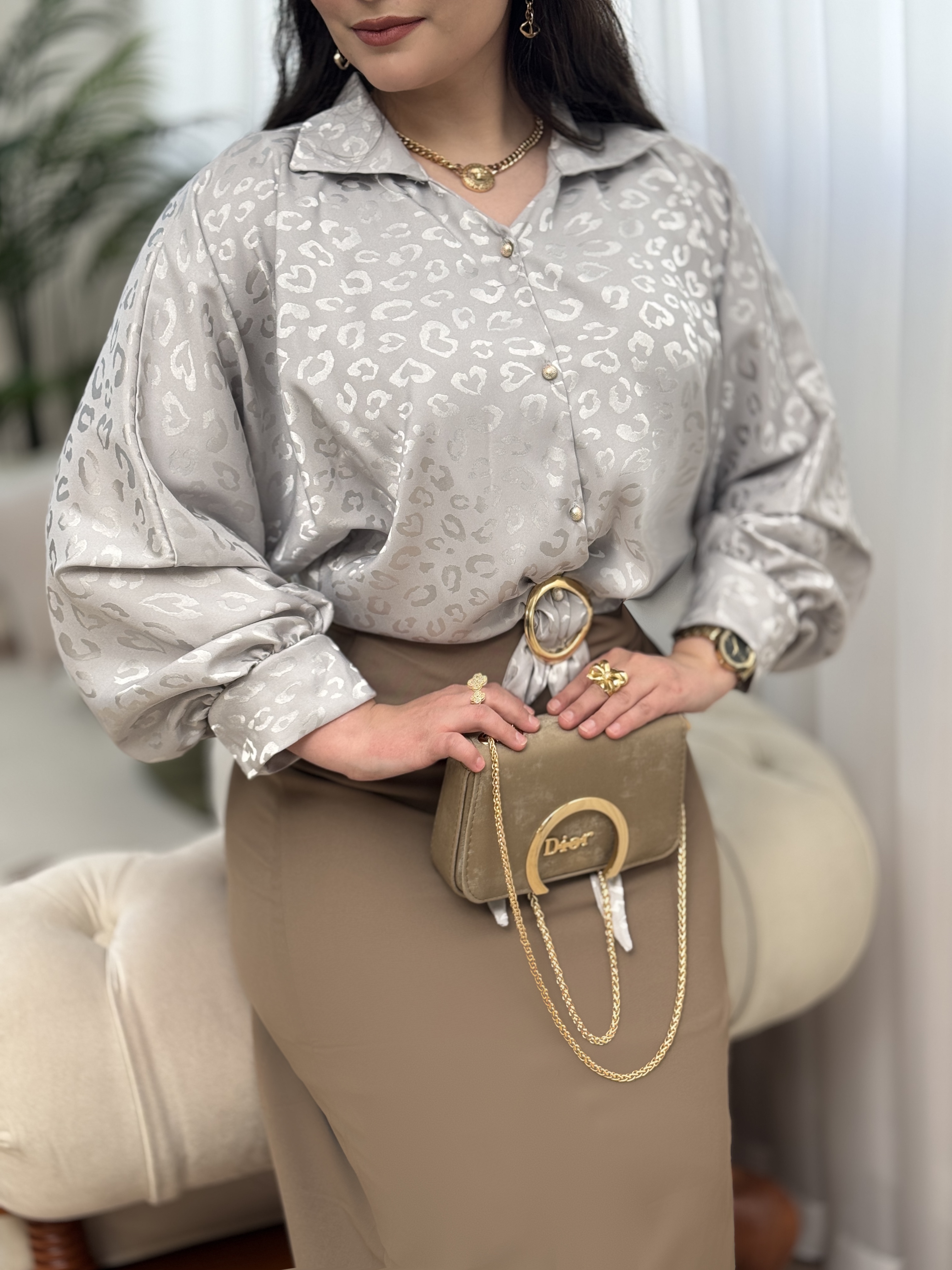 شومیز ساتن شفق 2947