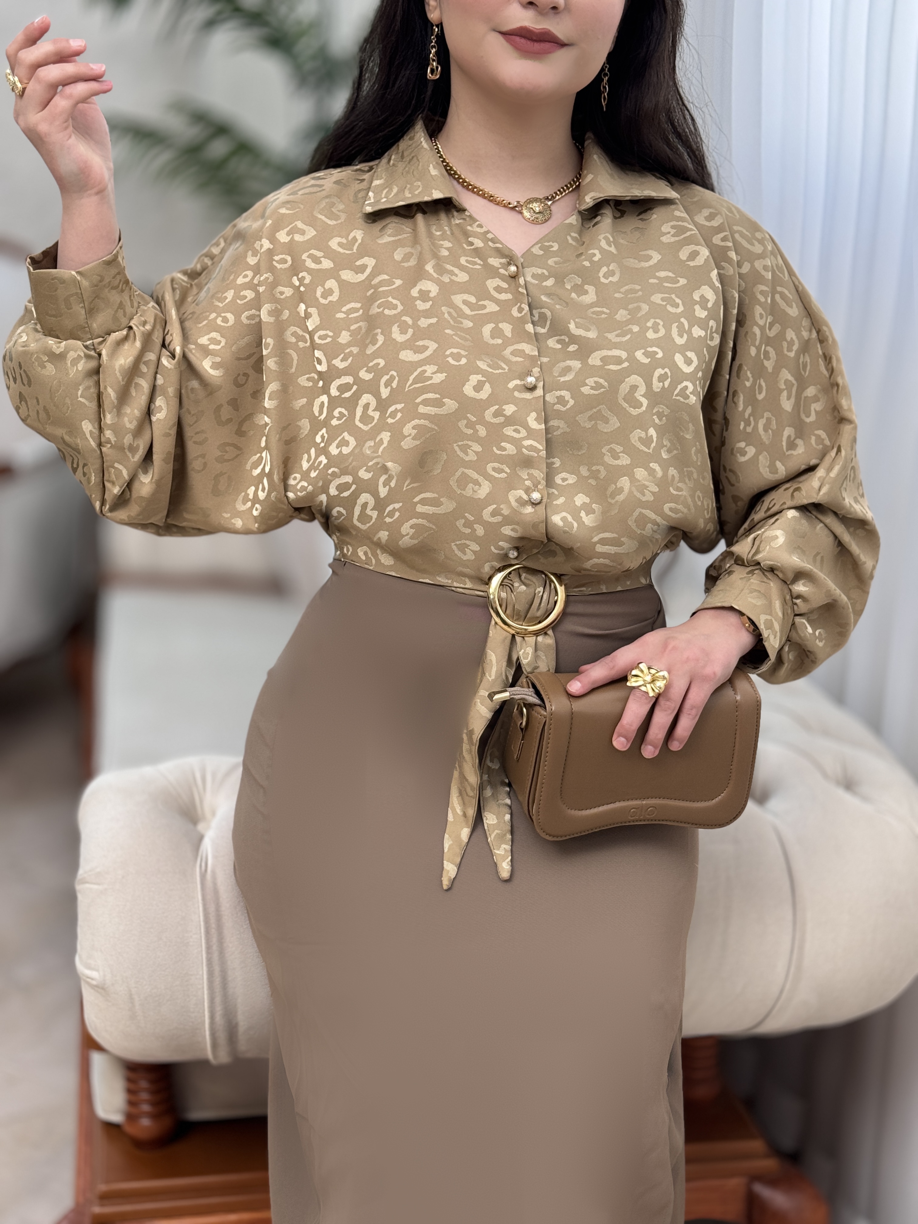 شومیز ساتن شفق 2947