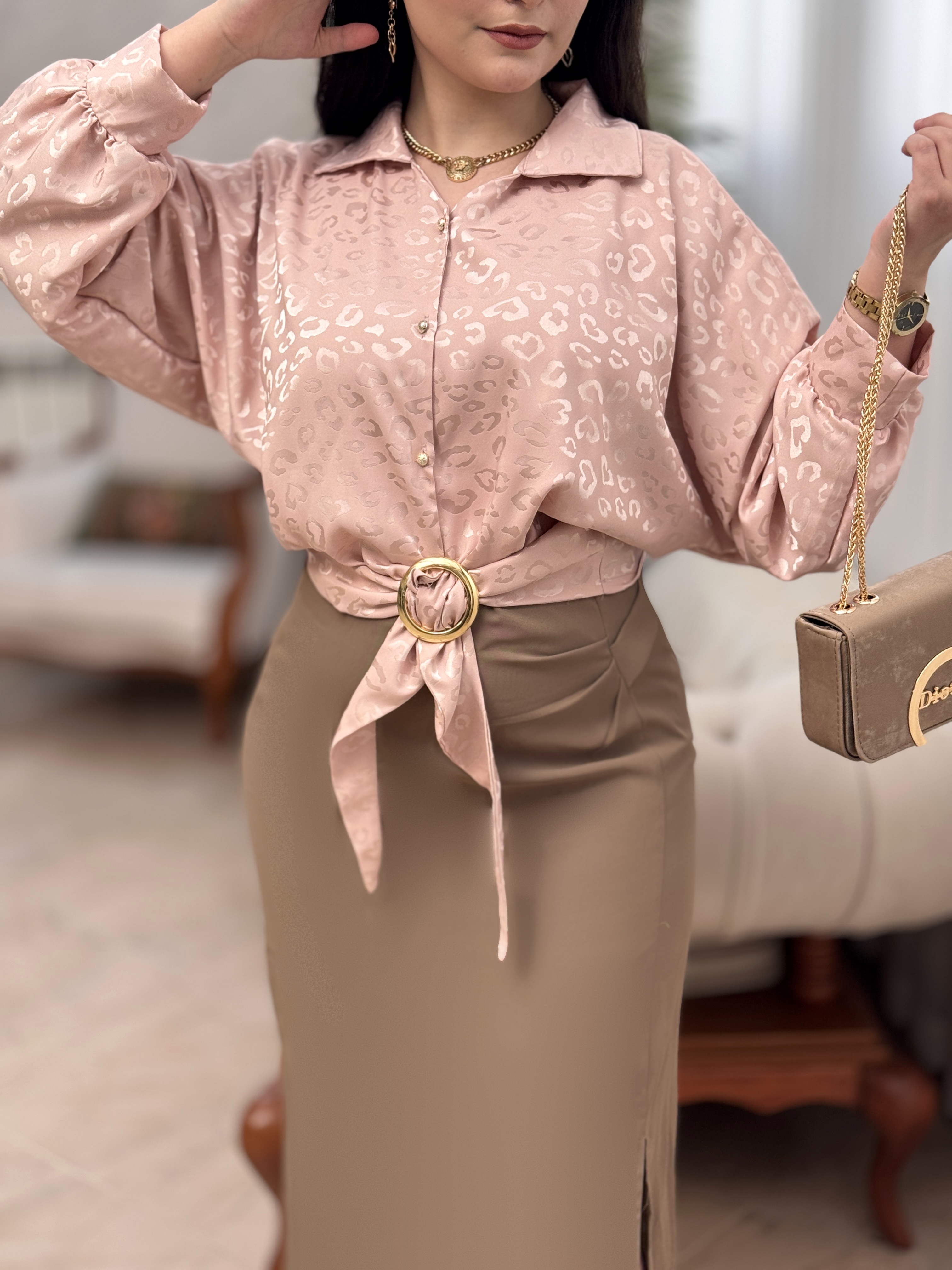 شومیز ساتن شفق 2947