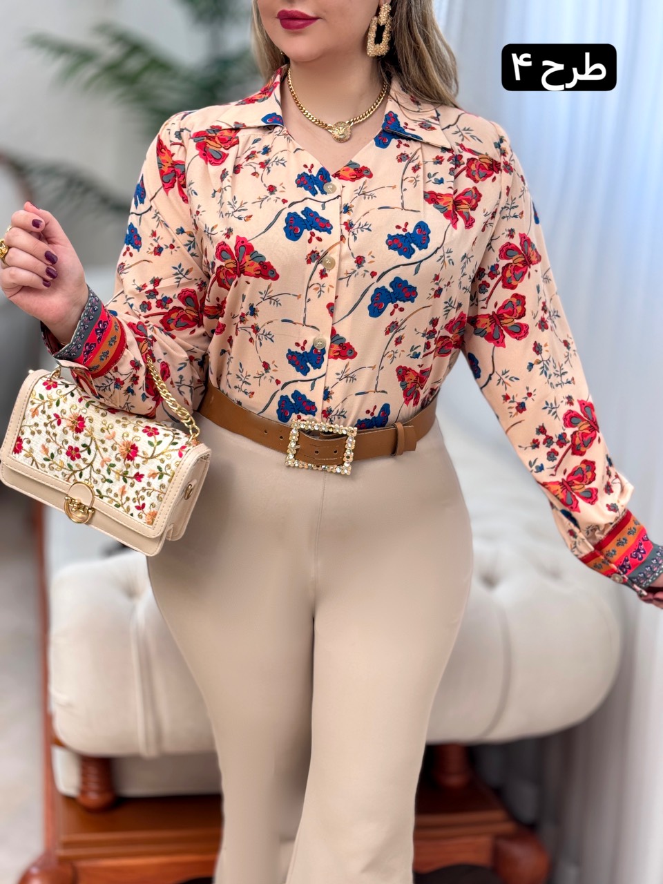 تونیک فلور حاشیه دار 2958