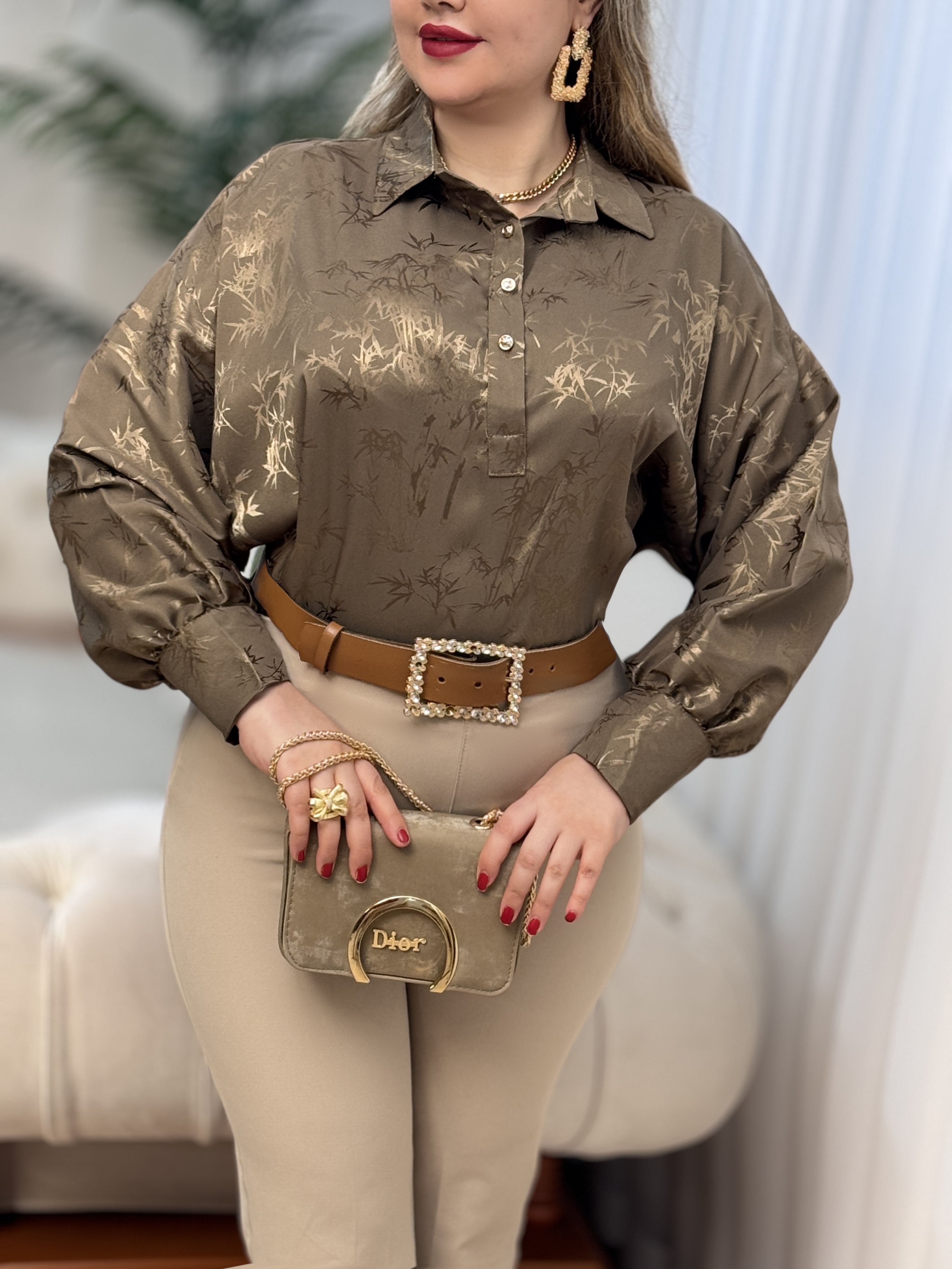 شومیز ساتن برکه 2962
