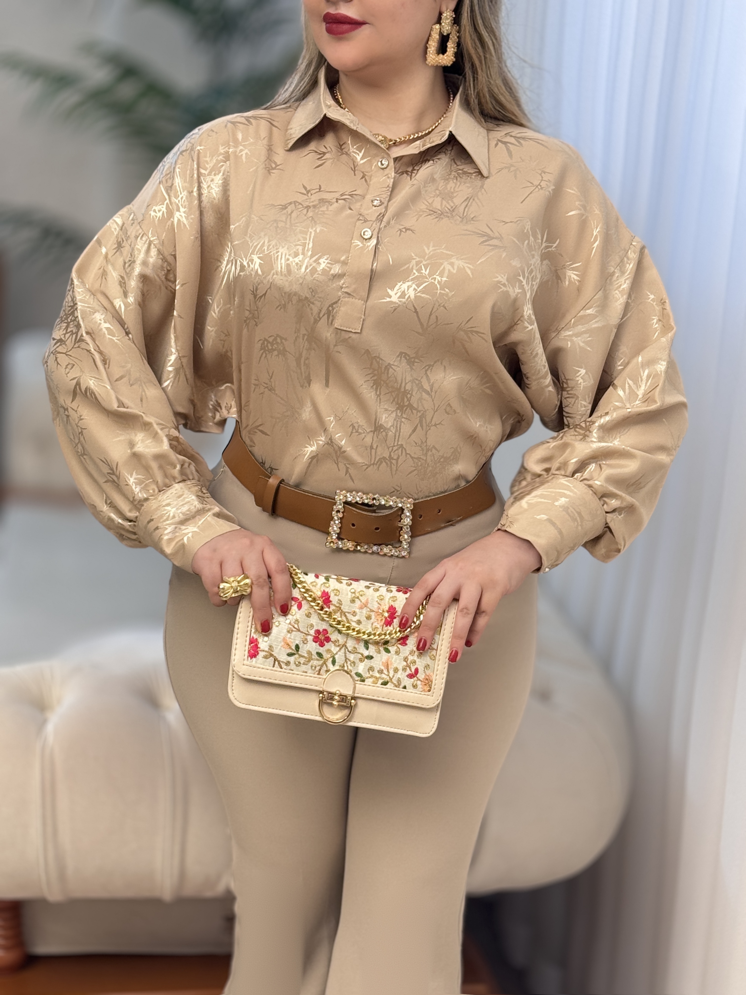 شومیز ساتن برکه 2962