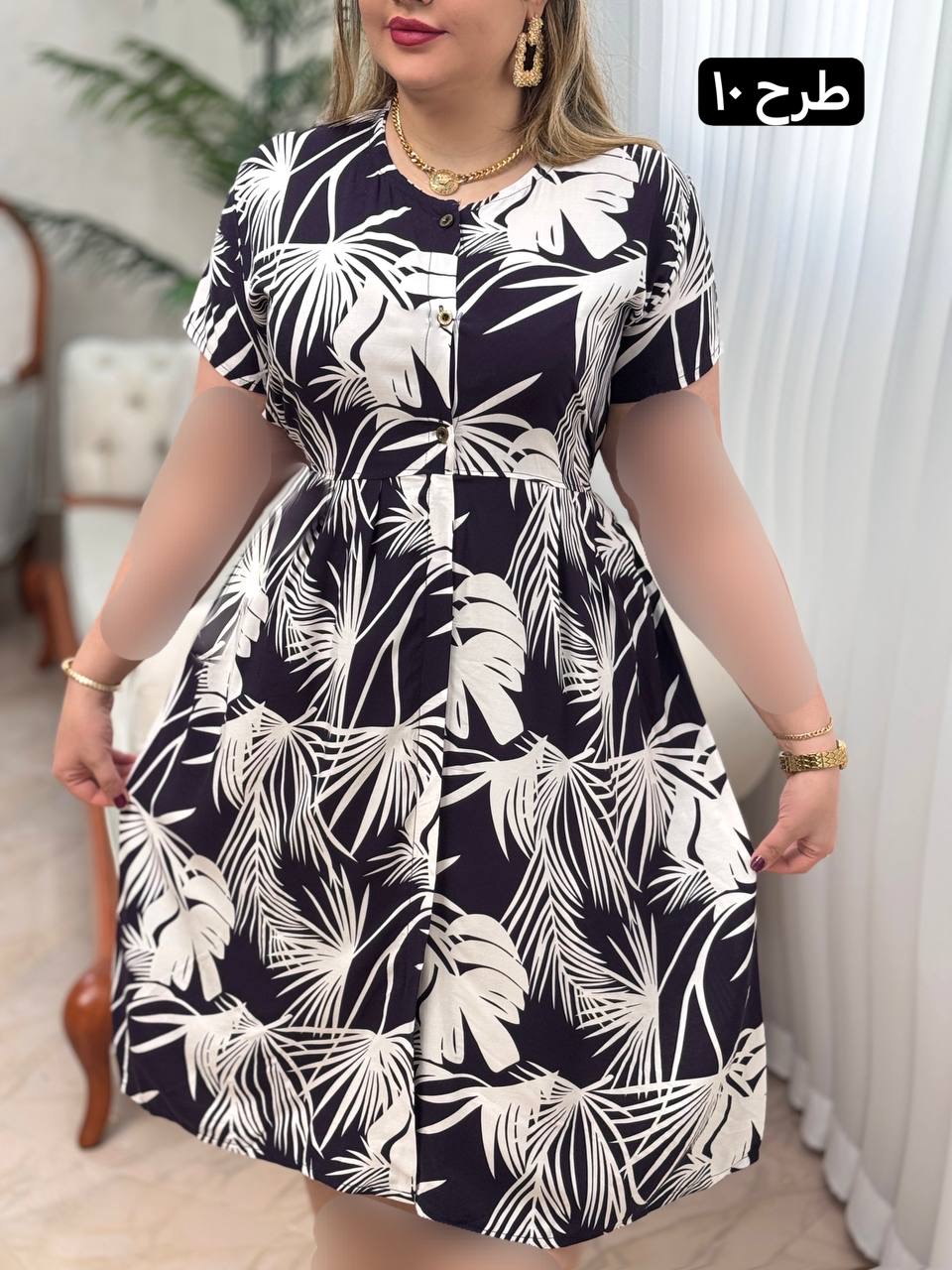 پیراهن نخی سروا 2977