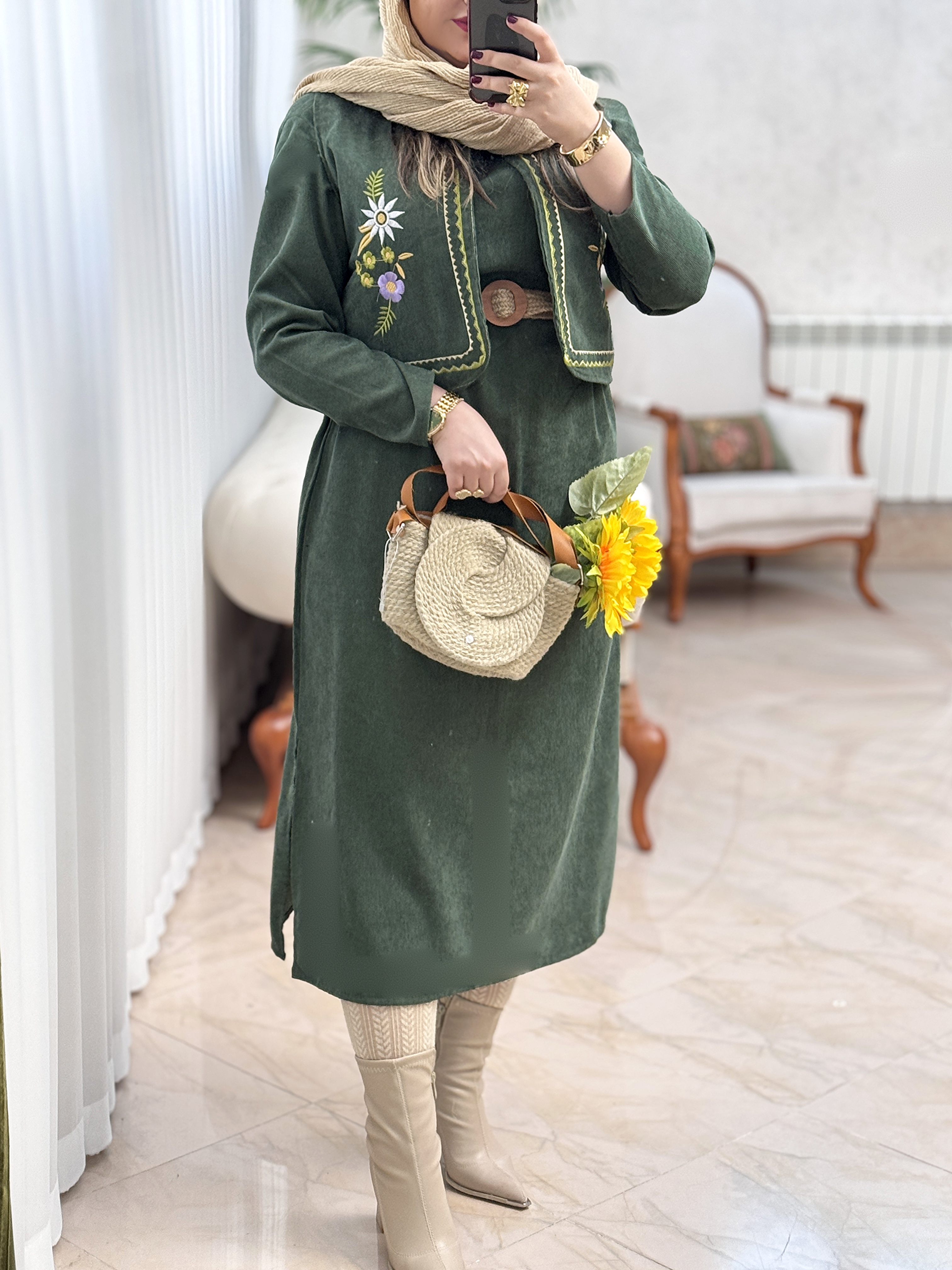 ست کبریتی گلدوزی 2928