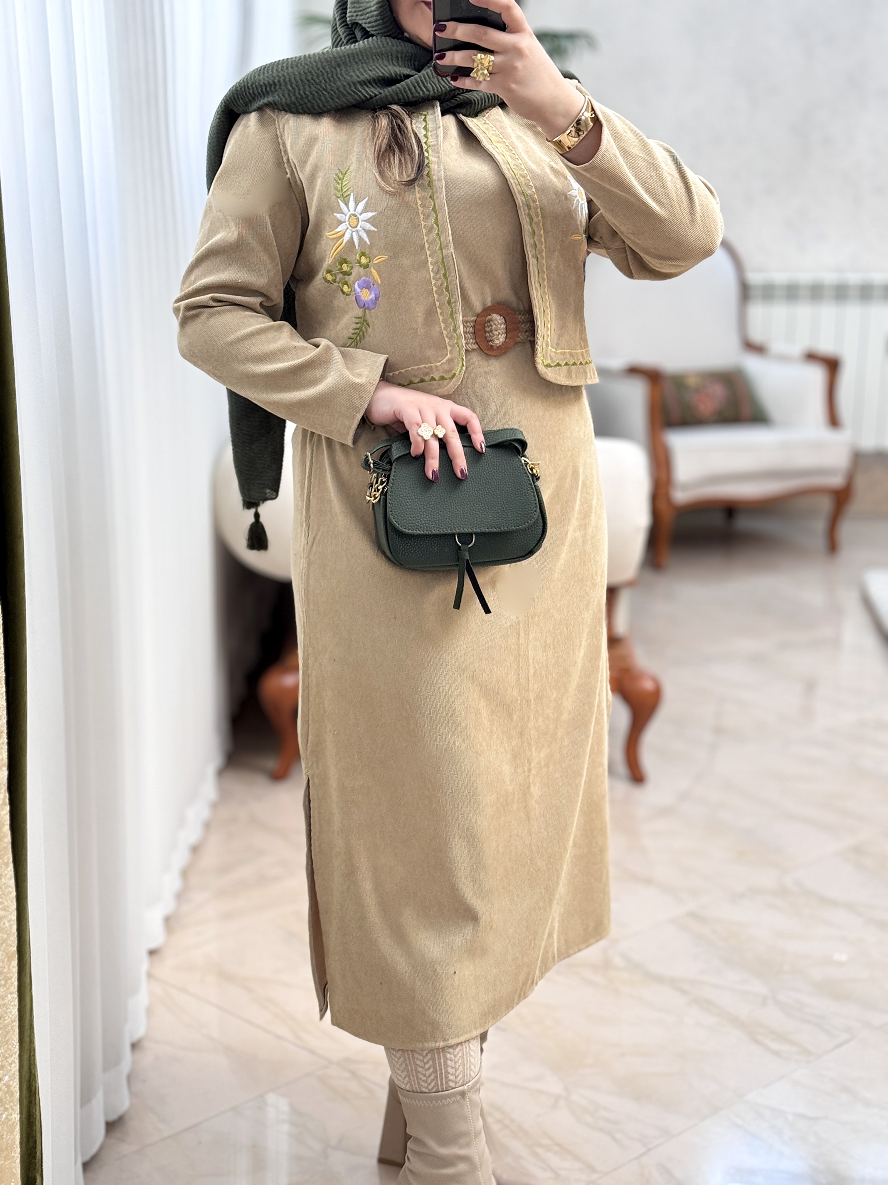 ست کبریتی گلدوزی 2928