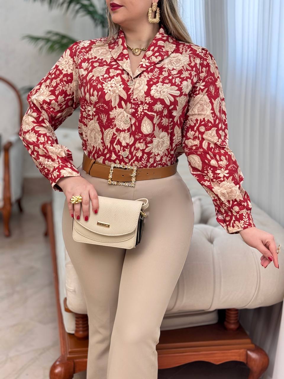 شومیز الیزه ماه گل 3003