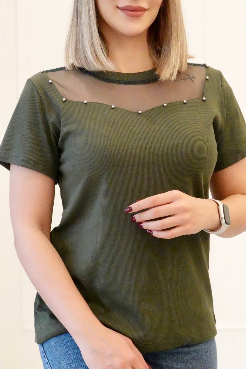 تیشرت یقه تور 3004