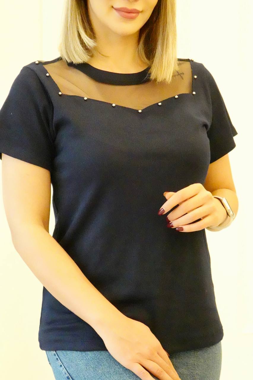 تیشرت یقه تور 3004