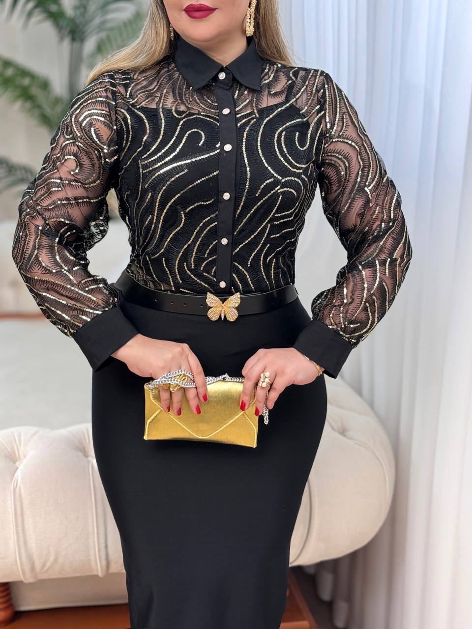 شومیز دانتل به رخ 3007