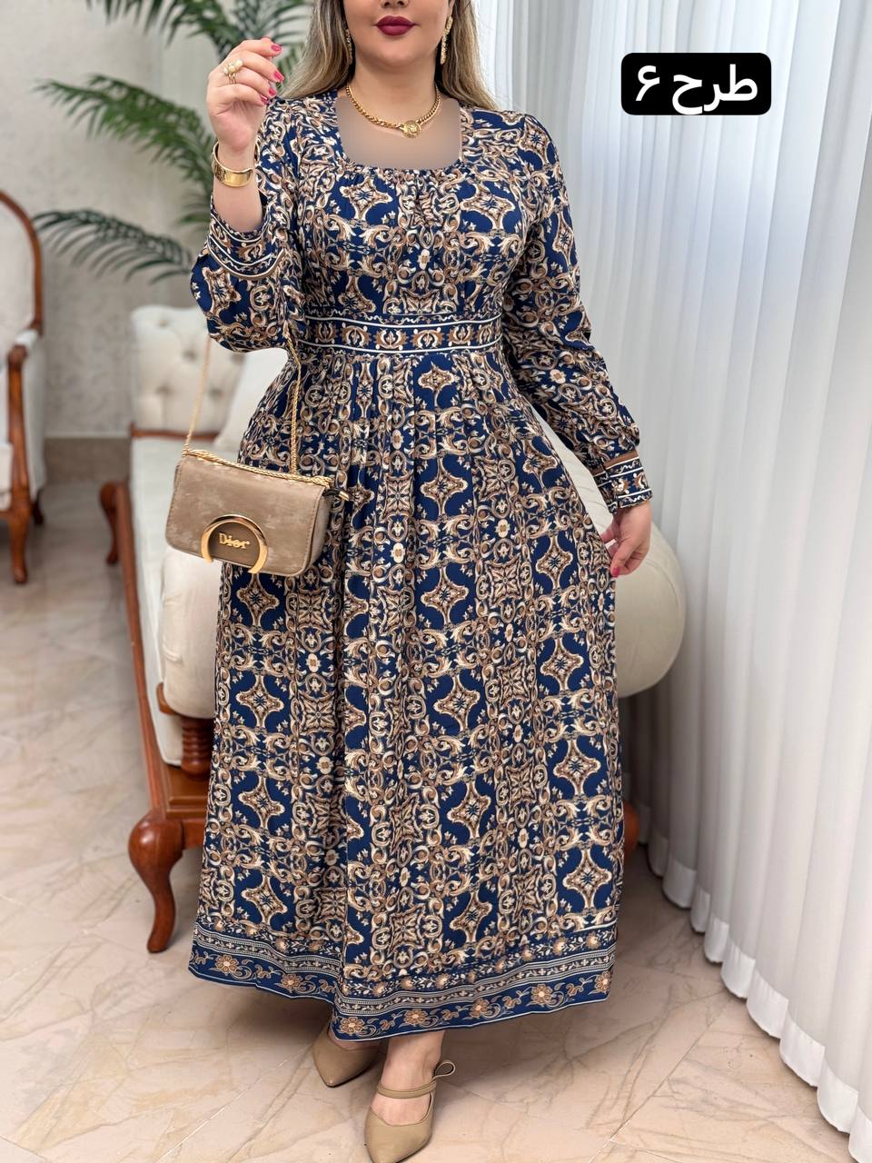 پیراهن یقه خشتی 2441