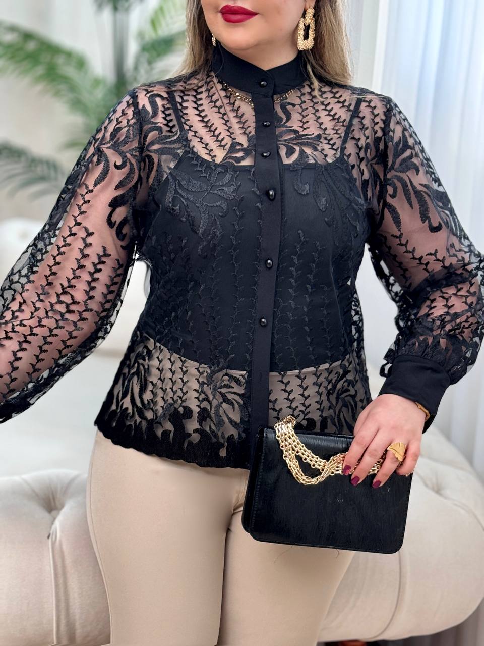 شومیز دانتل ققنوس 3030