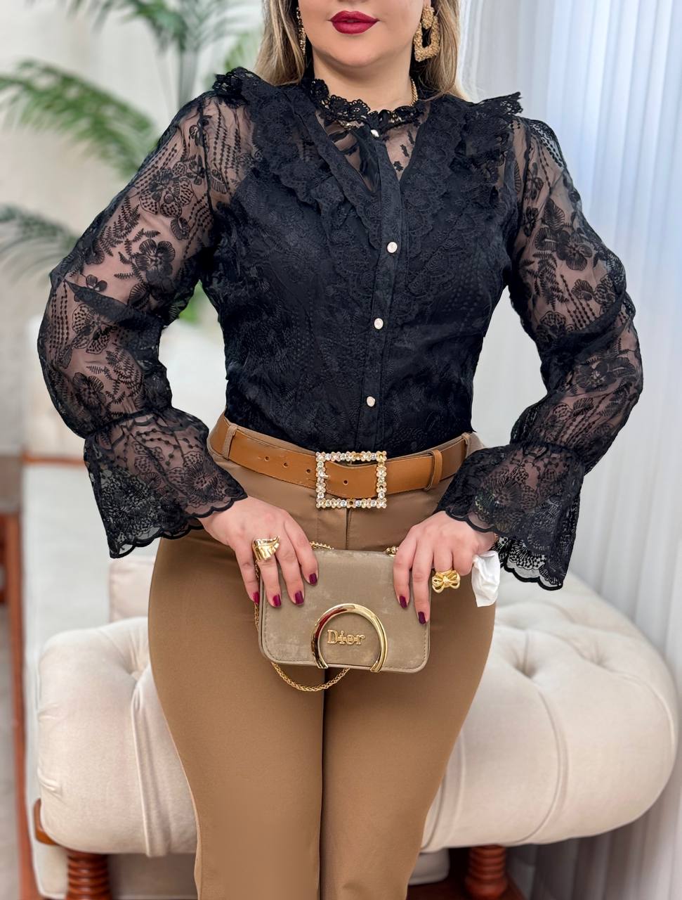 شومیز دانتل به نگار 3040