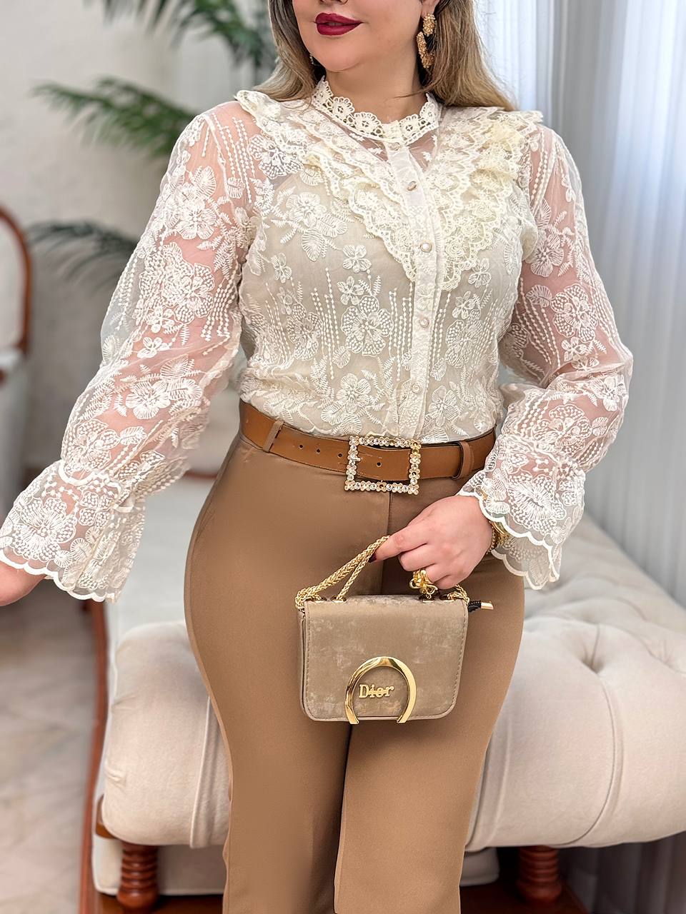 شومیز دانتل به نگار 3040