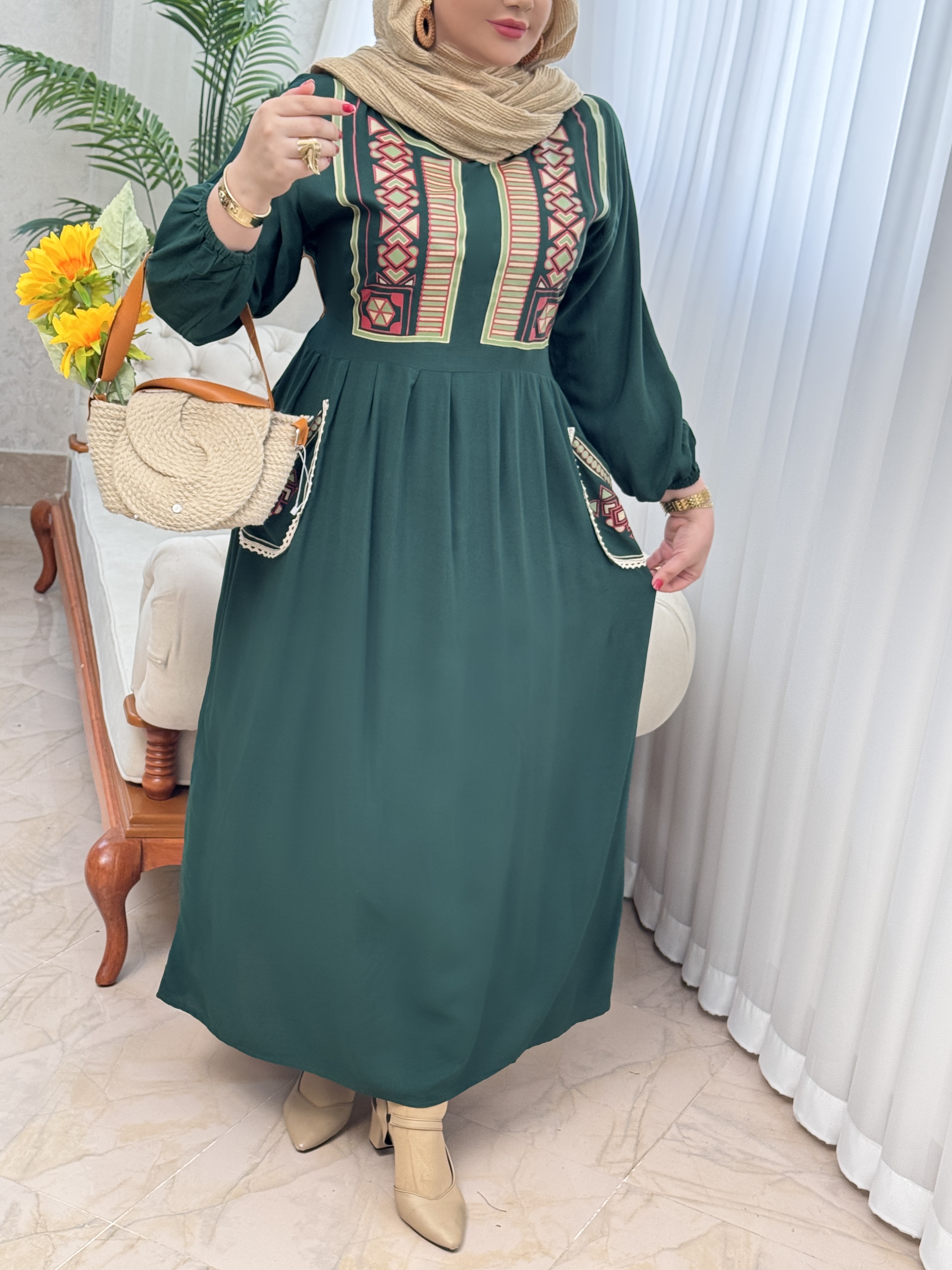 پیراهن نخی شیدا 3082