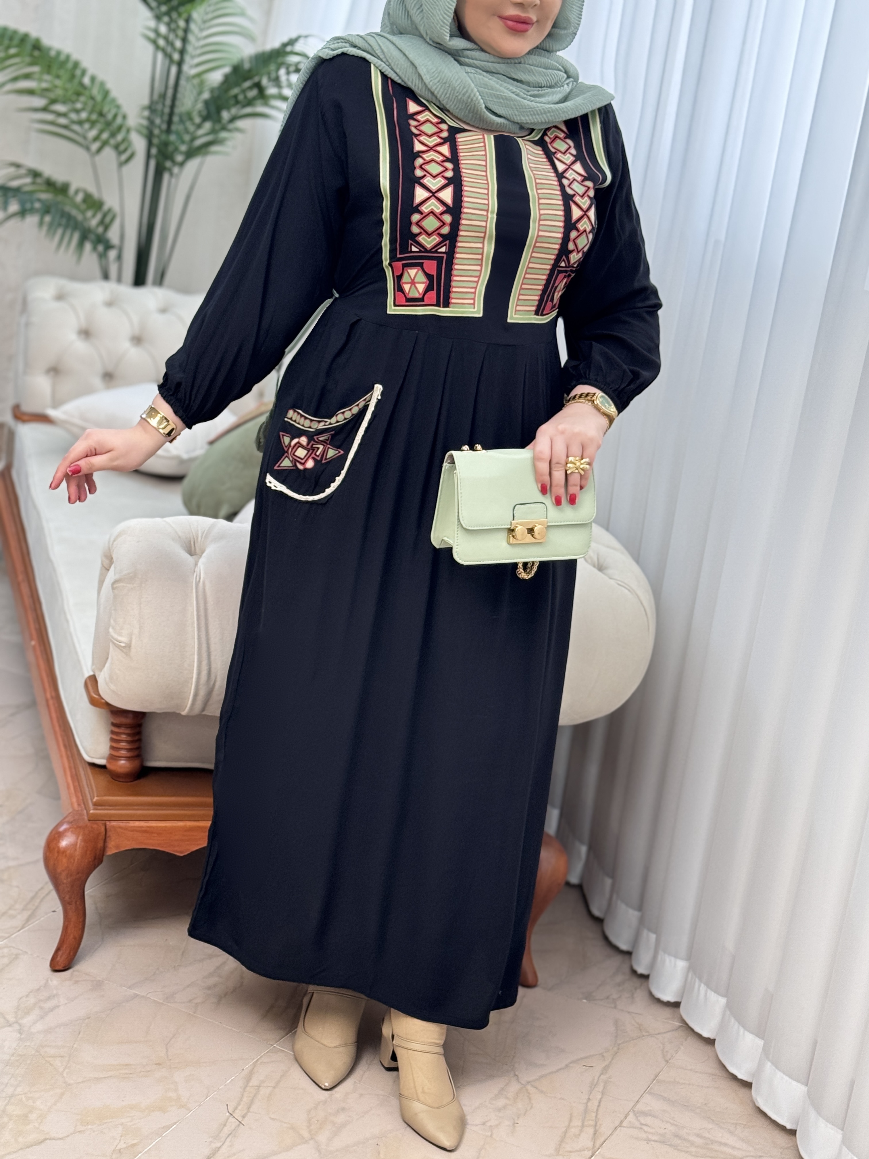 پیراهن نخی شیدا 3082