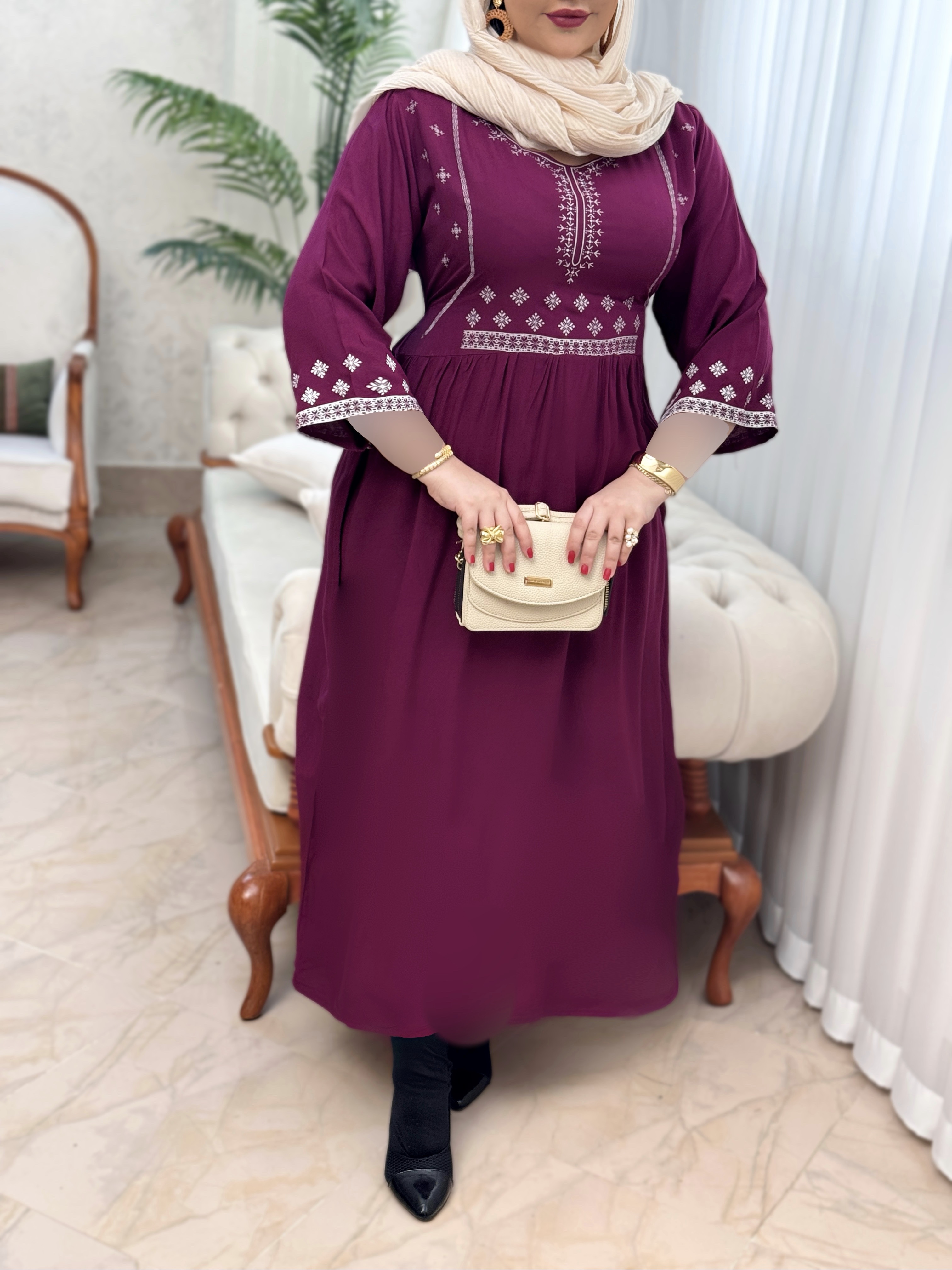 پیراهن نخی مهناز3087