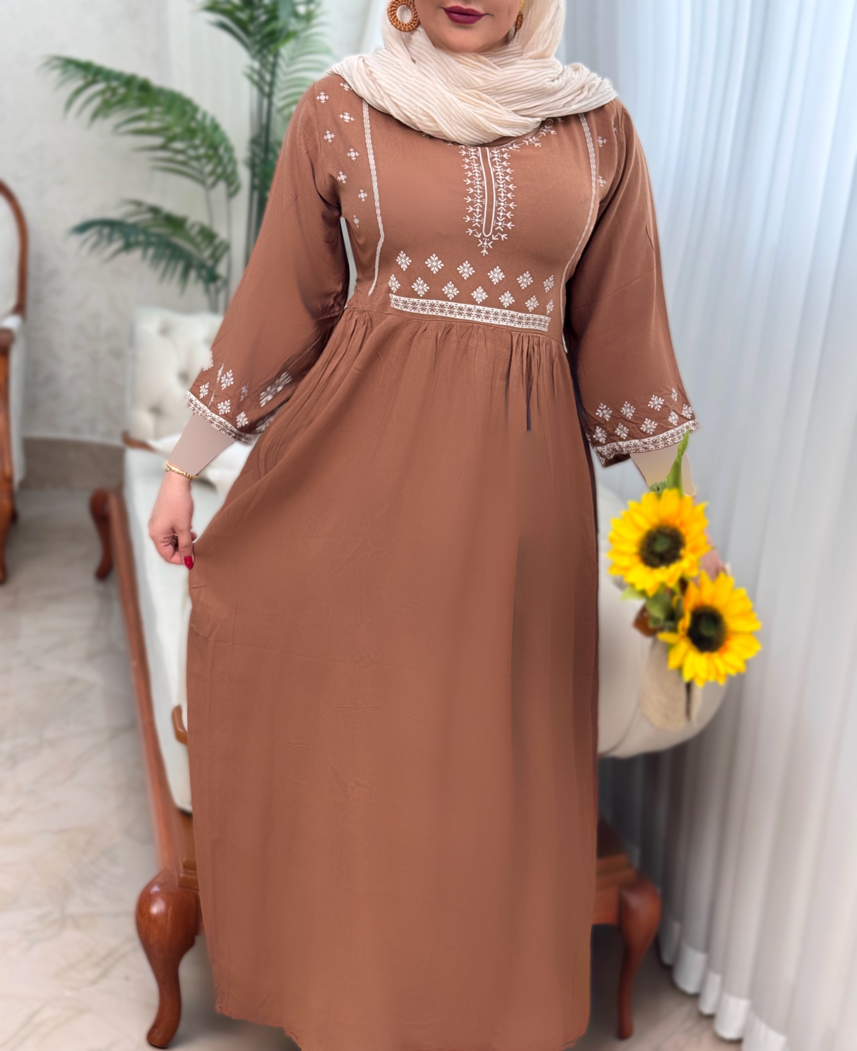 پیراهن نخی مهناز3087