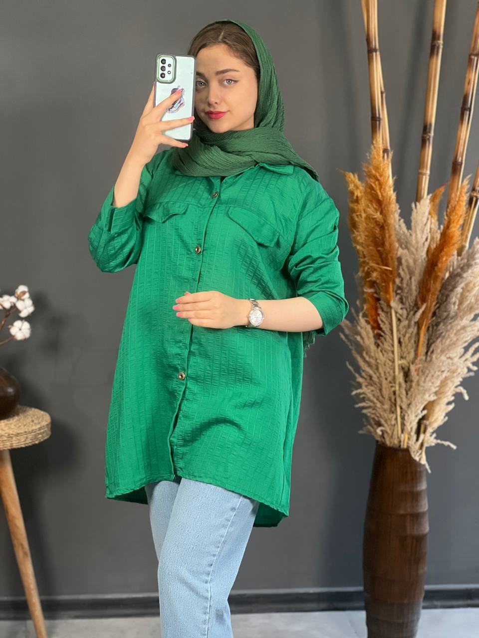 مانتو پلوتی جلو دکمه کد ۱۱۲۷